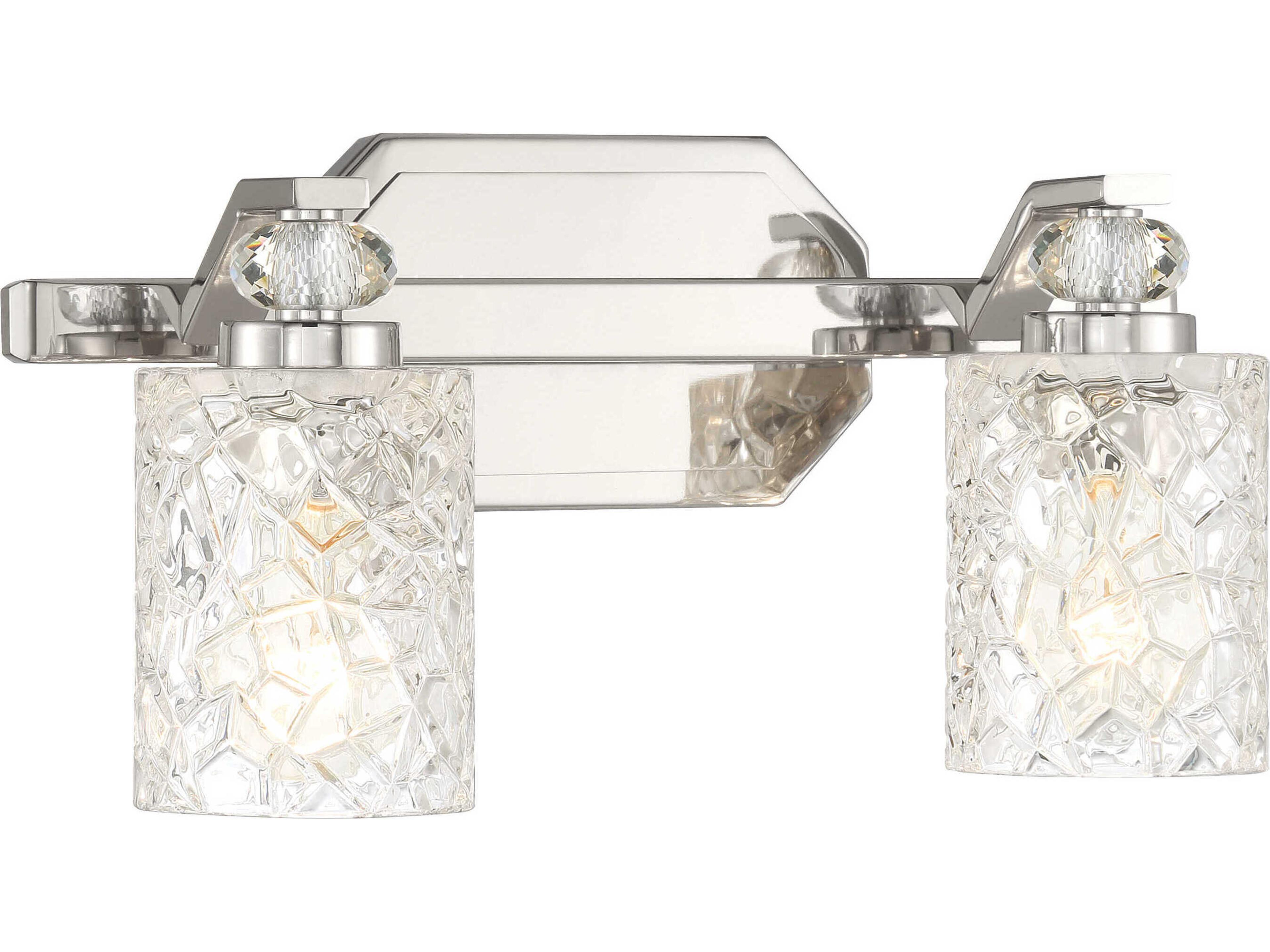 Crystal Kay 2-Light Chrome Vanity Light
