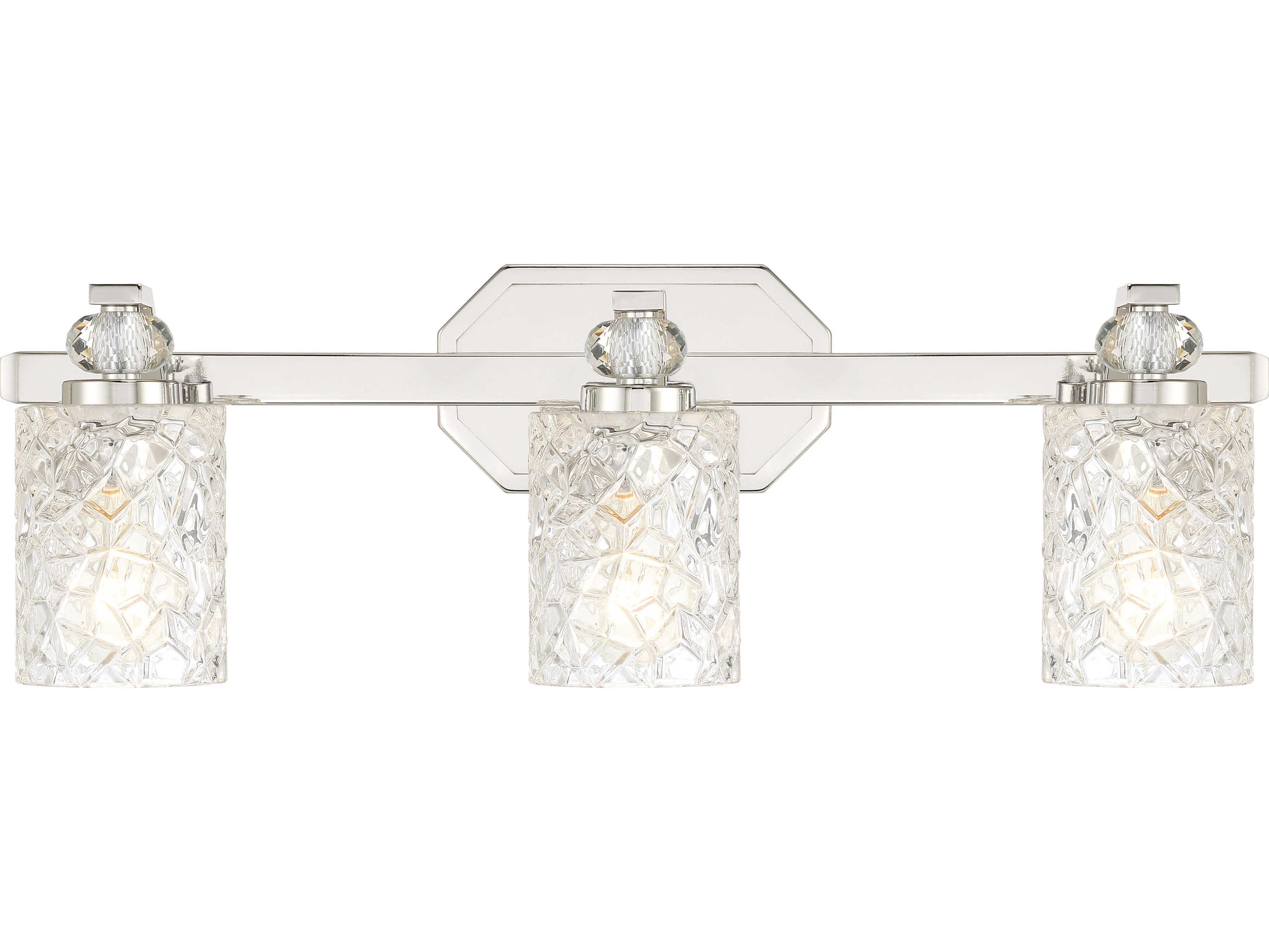 Crystal Kay 3-Light Chrome Vanity Light