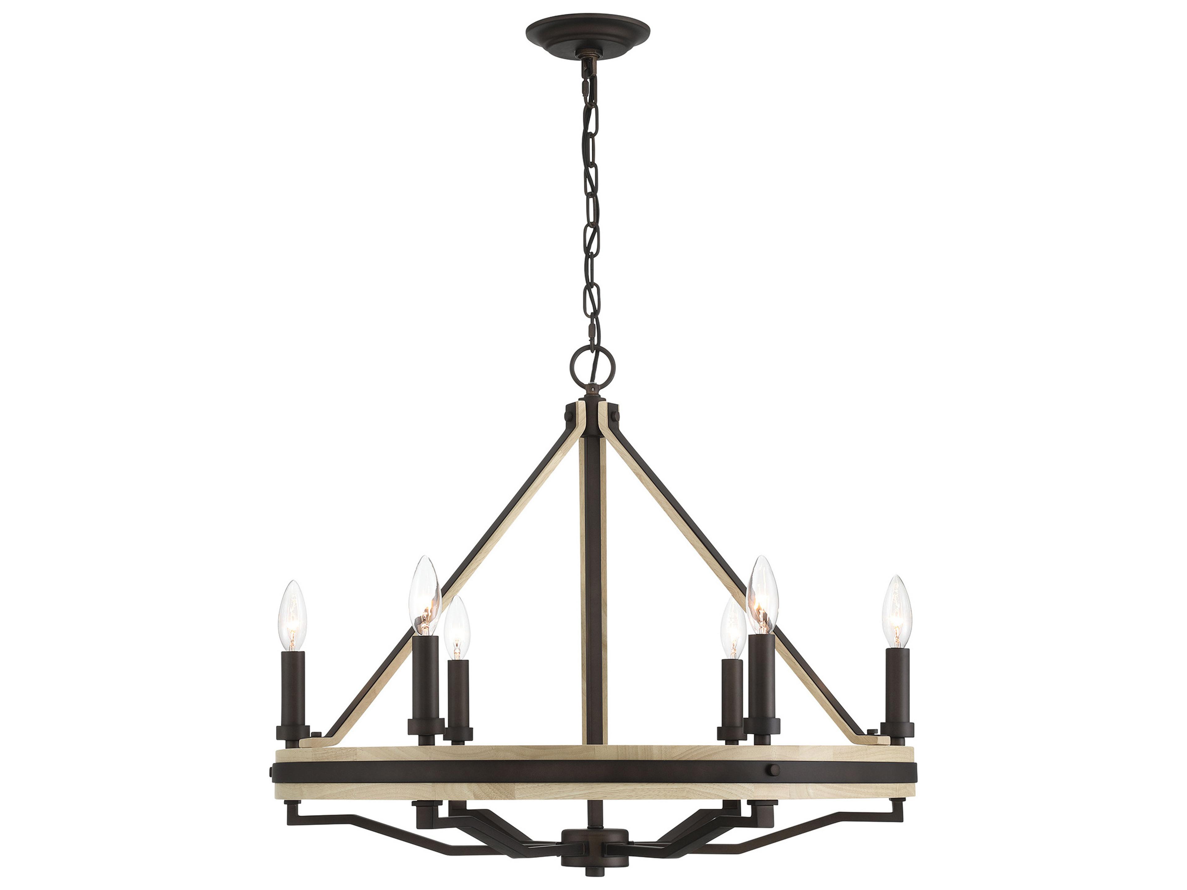 Sonoma 6-Light Dark Bronze Candelabra Chandelier