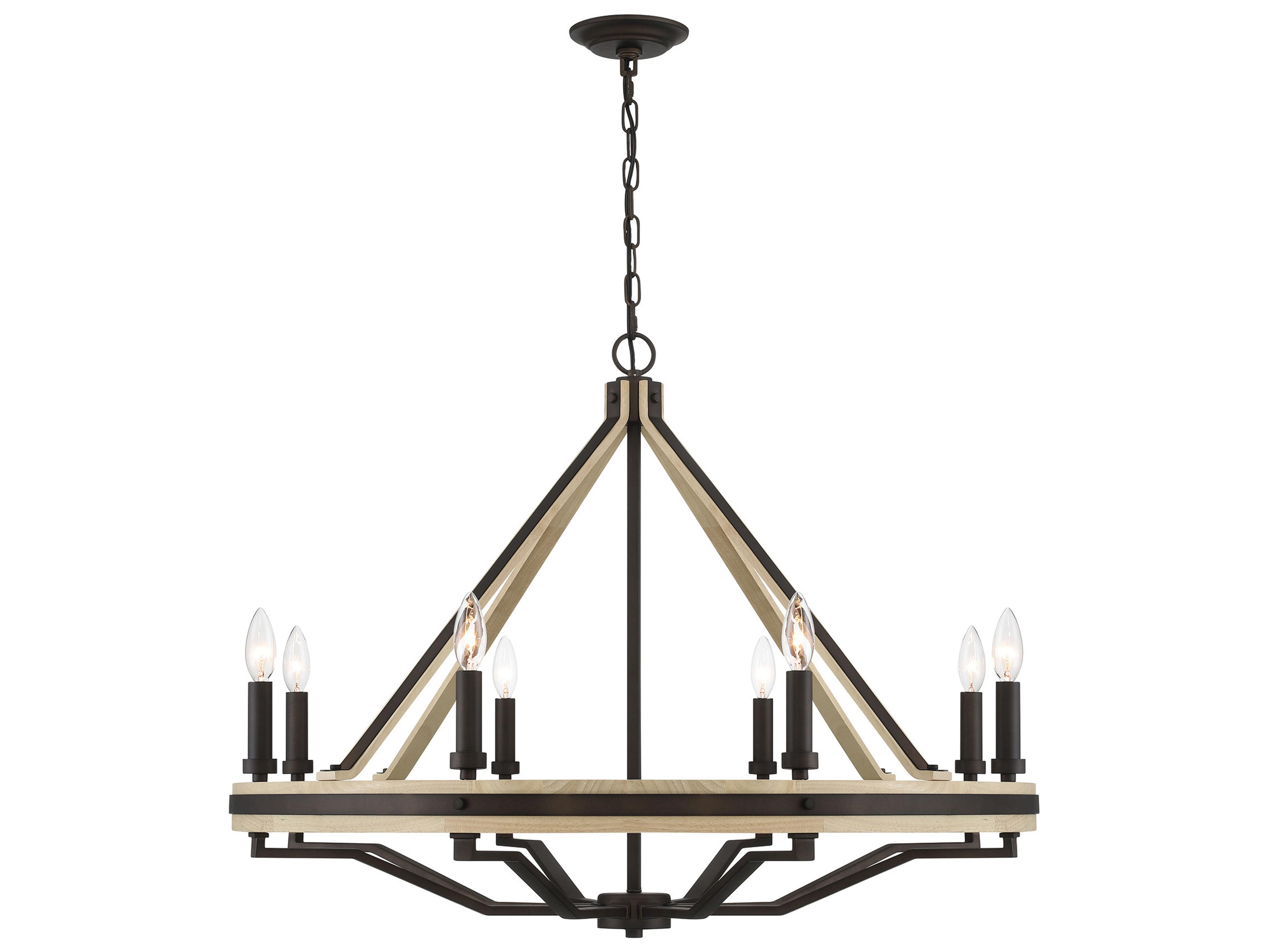Sonoma 8-Light Dark Bronze Candelabra Chandelier