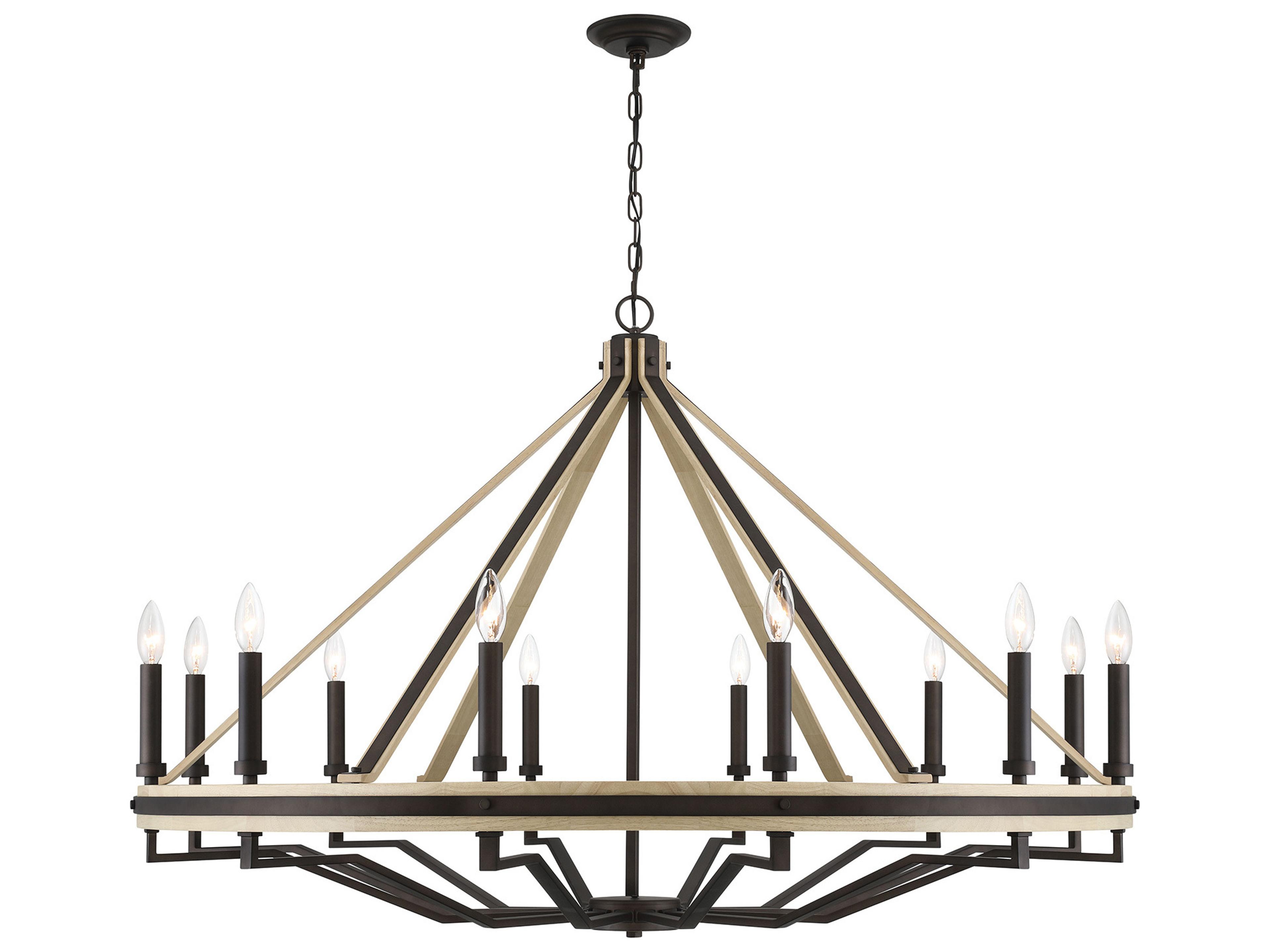 Sonoma 12-Light Dark Bronze Candelabra Chandelier