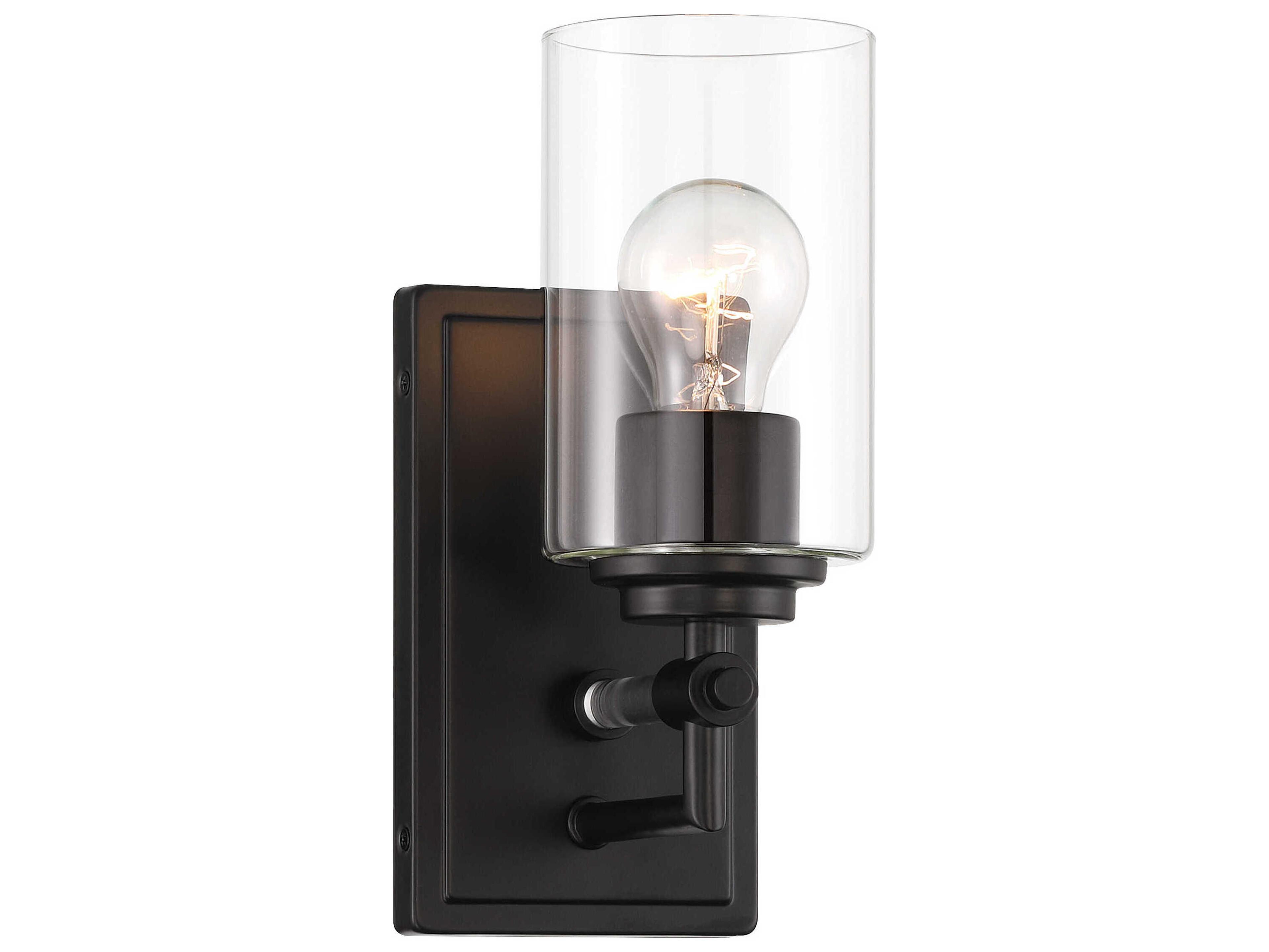 Binsly 1-Light Coal Black Wall Sconce
