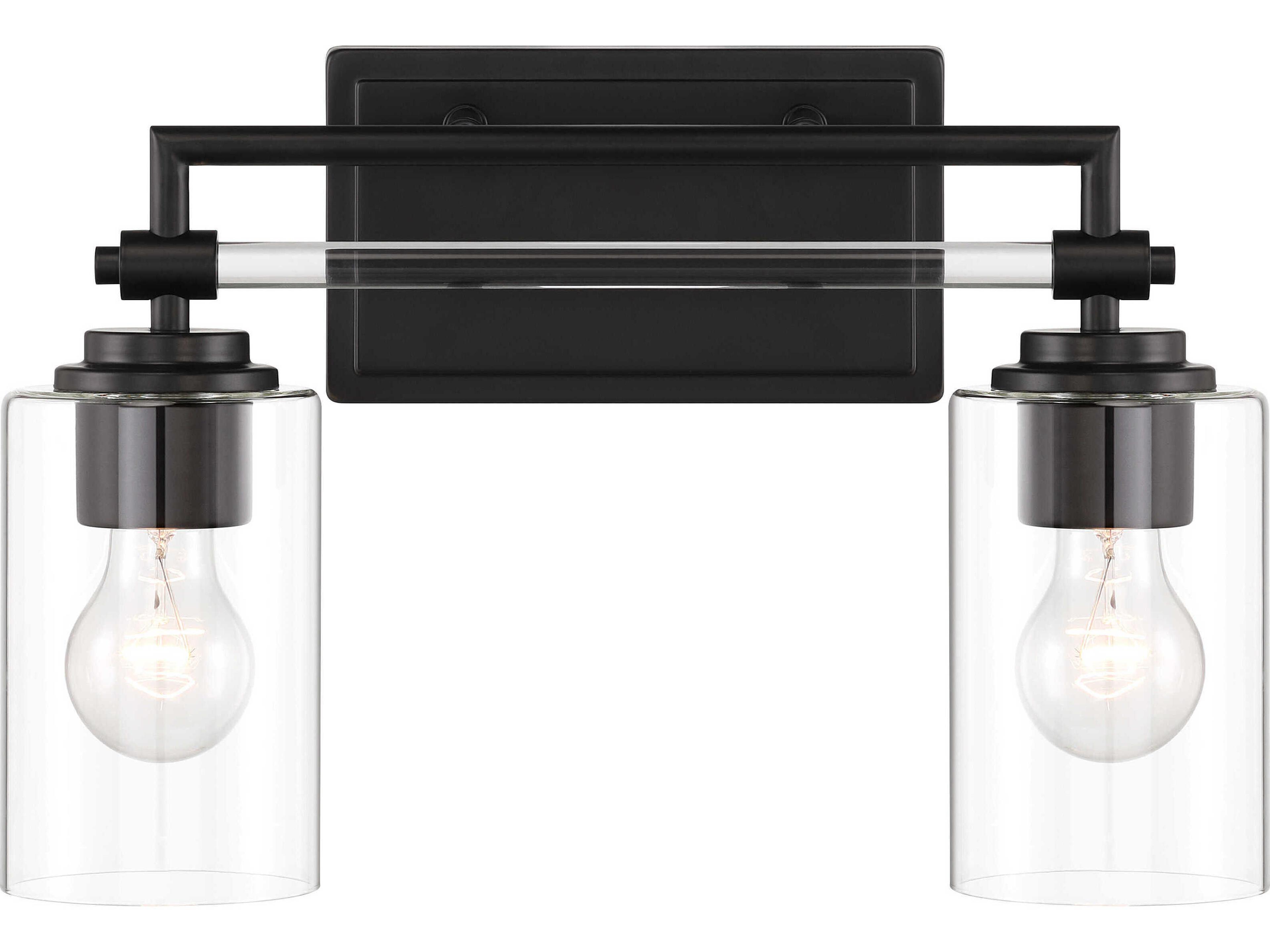 Minka Lavery Binsly 2-Light Coal Black Vanity Light