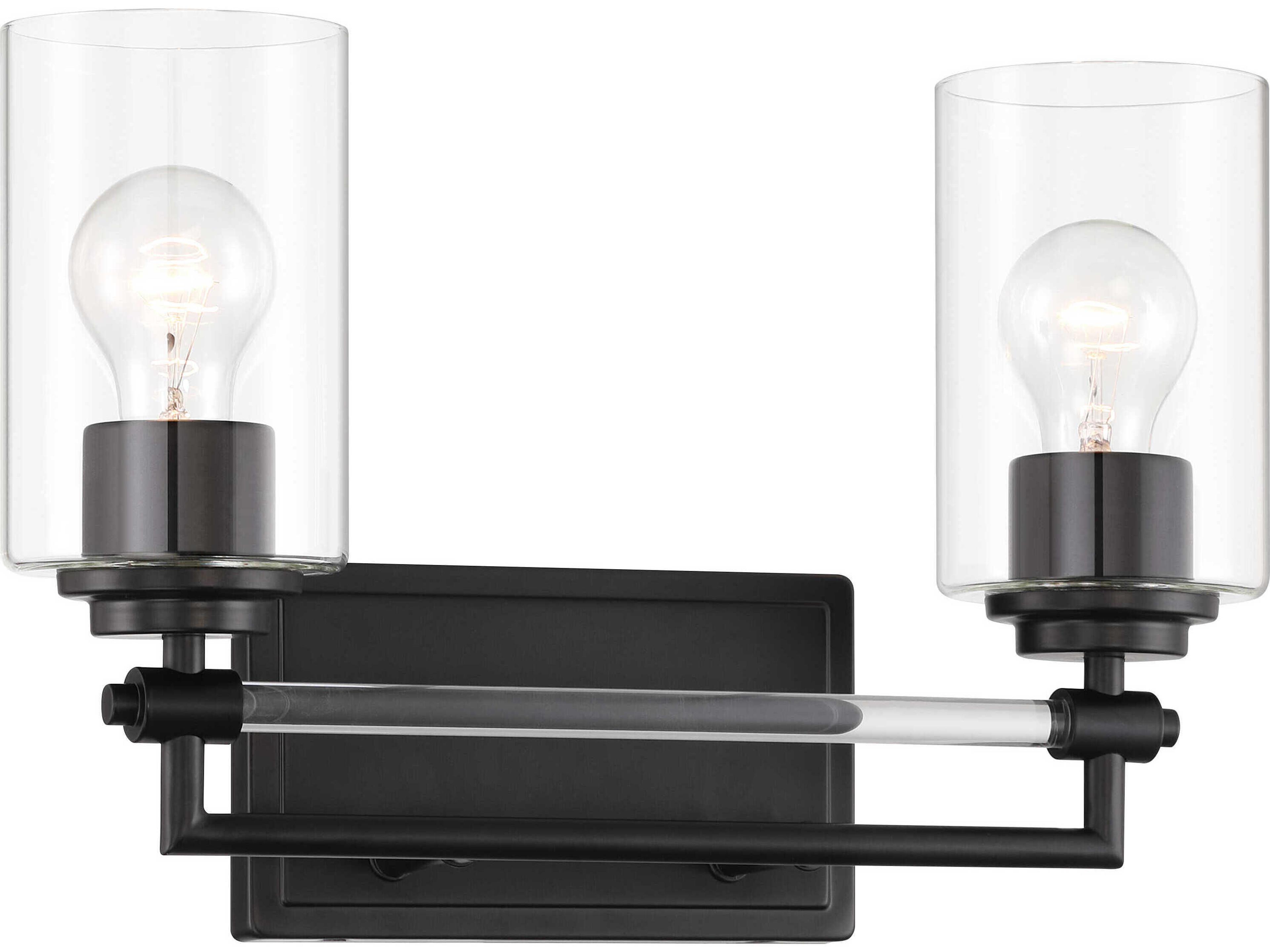Minka Lavery Binsly 2-Light Coal Black Vanity Light