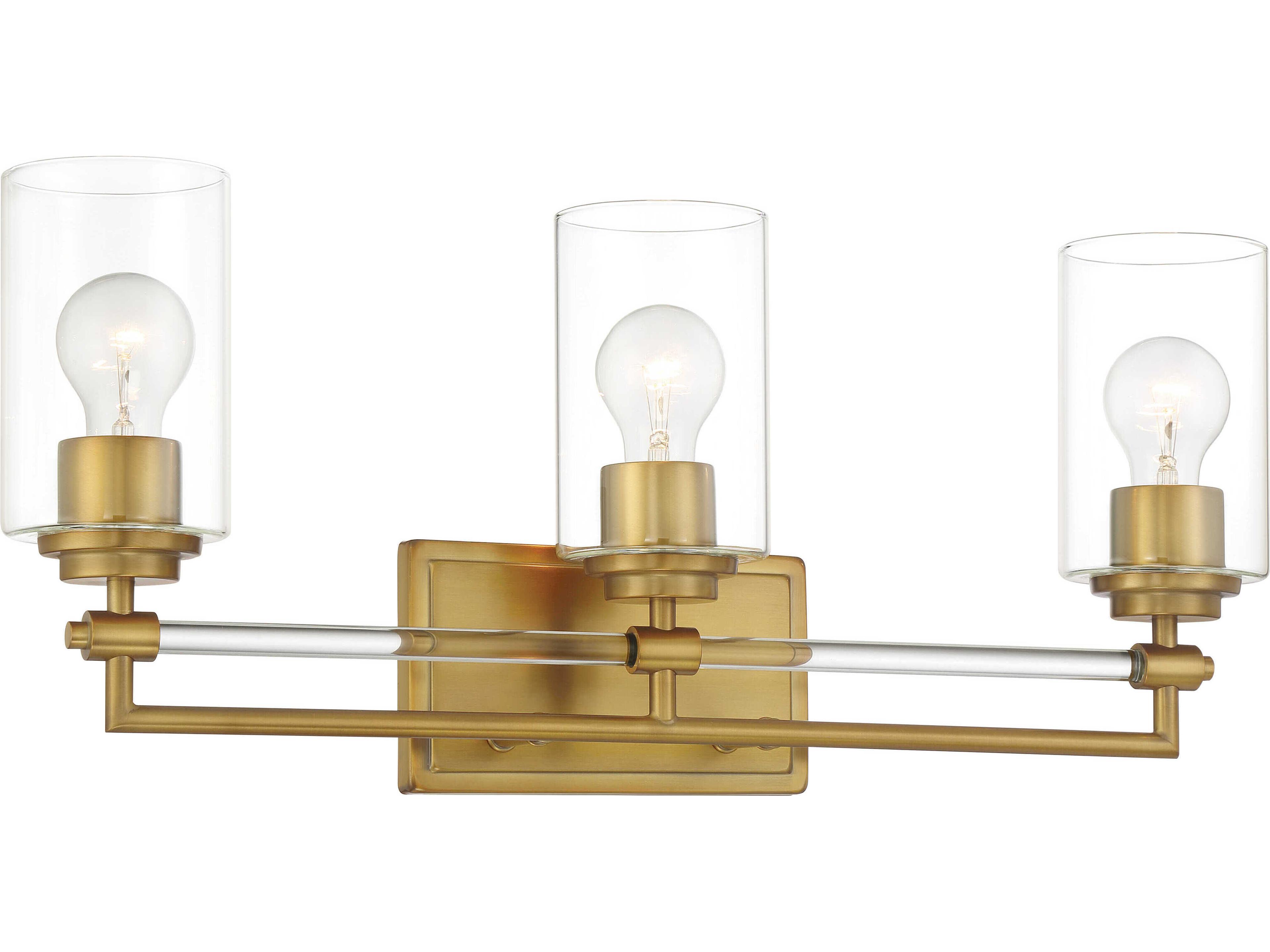 Binsly 3-Light Antique Noble Brass Vanity Light