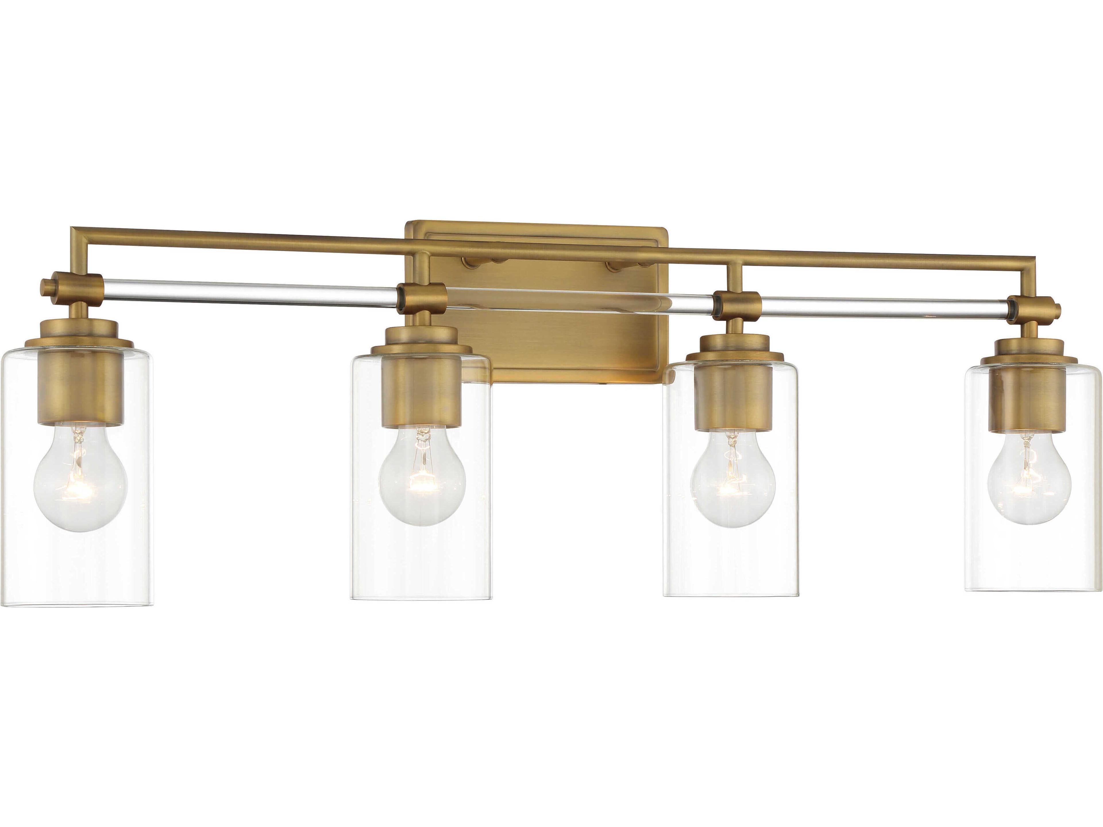 Binsly 4-Light Antique Noble Brass Vanity Light