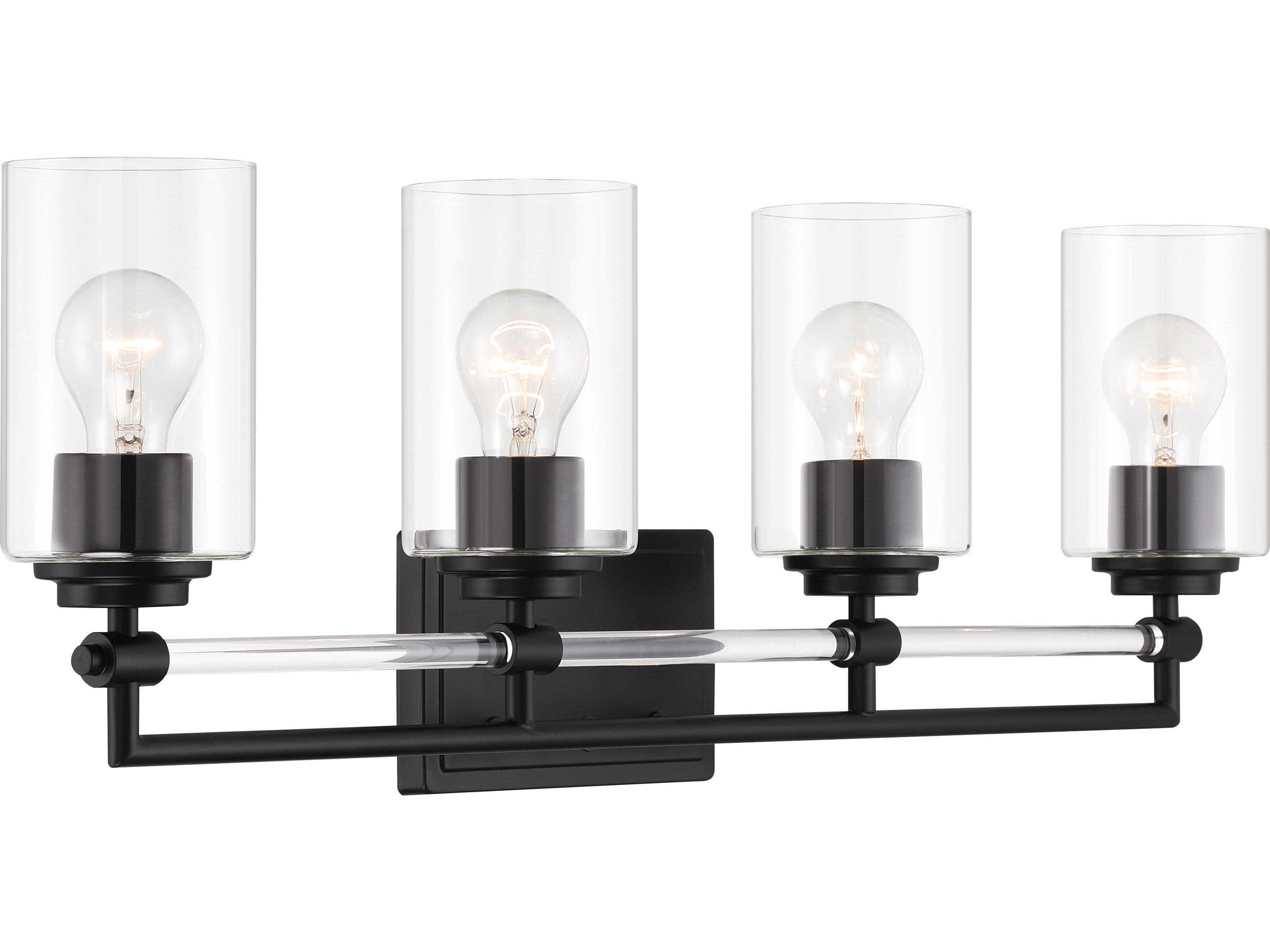 Binsly 4-Light Coal Black Vanity Light