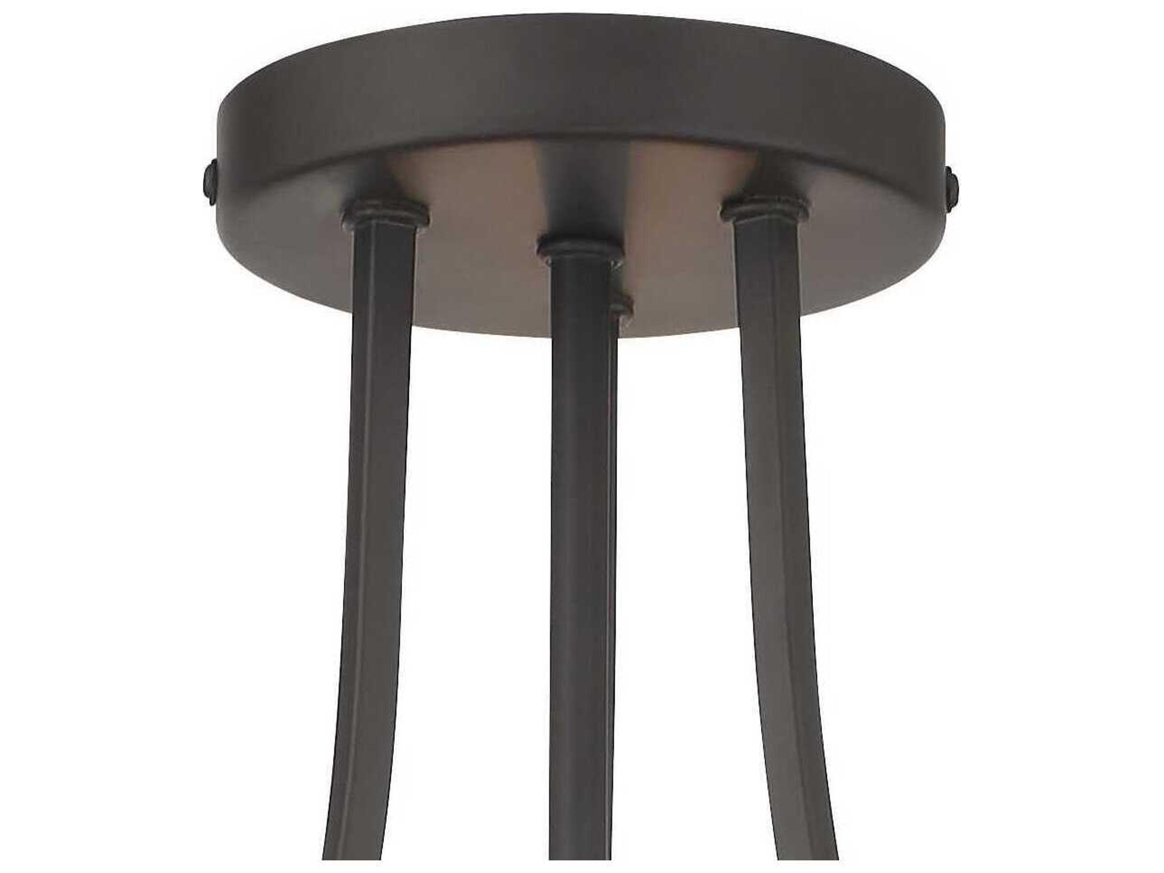 Minka Lavery Colonial Charm 3-Light Old World Bronze Walnut Black Semi Flush Mount