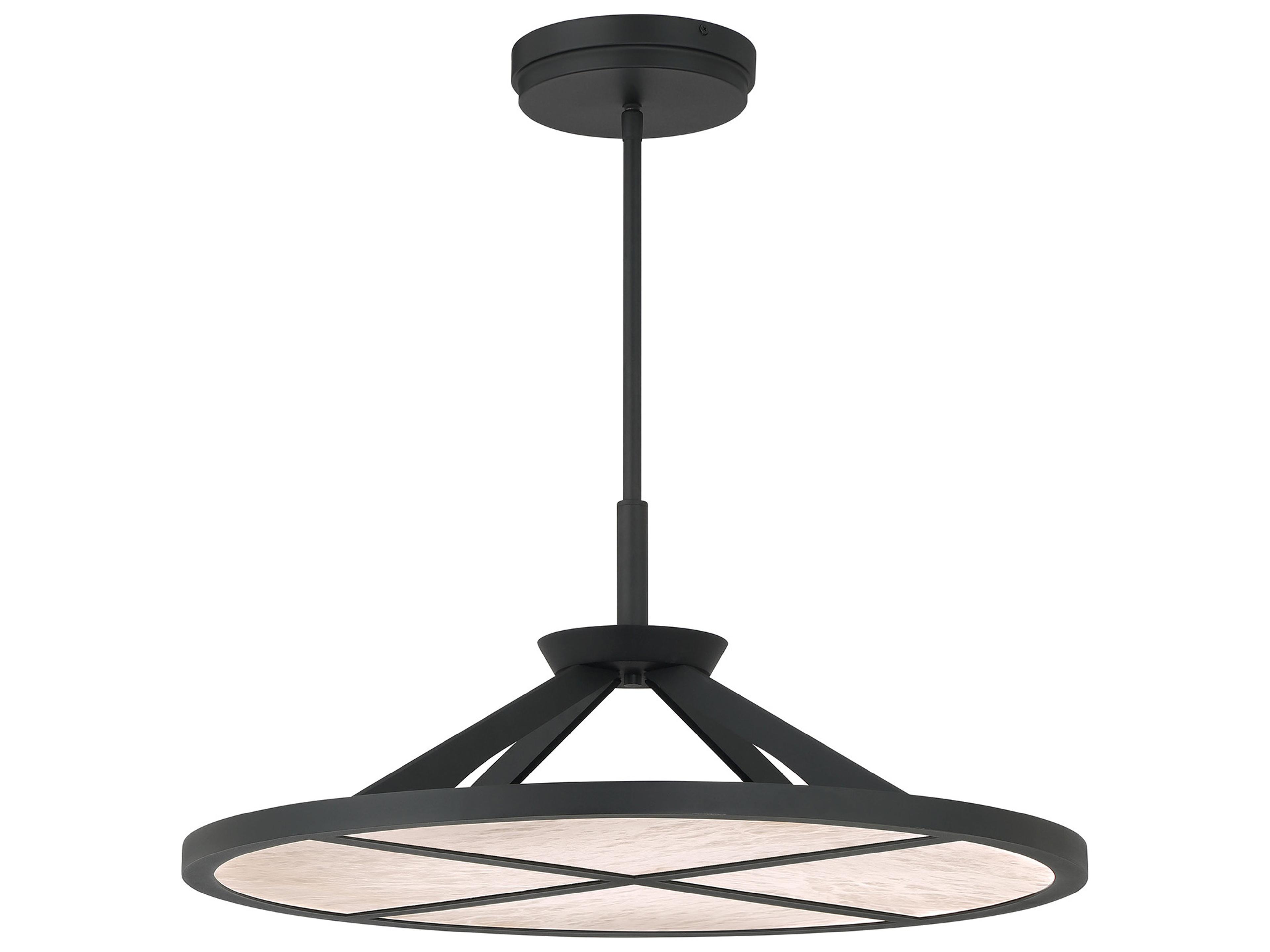 Stiles Sand Coal Black Round Pendant