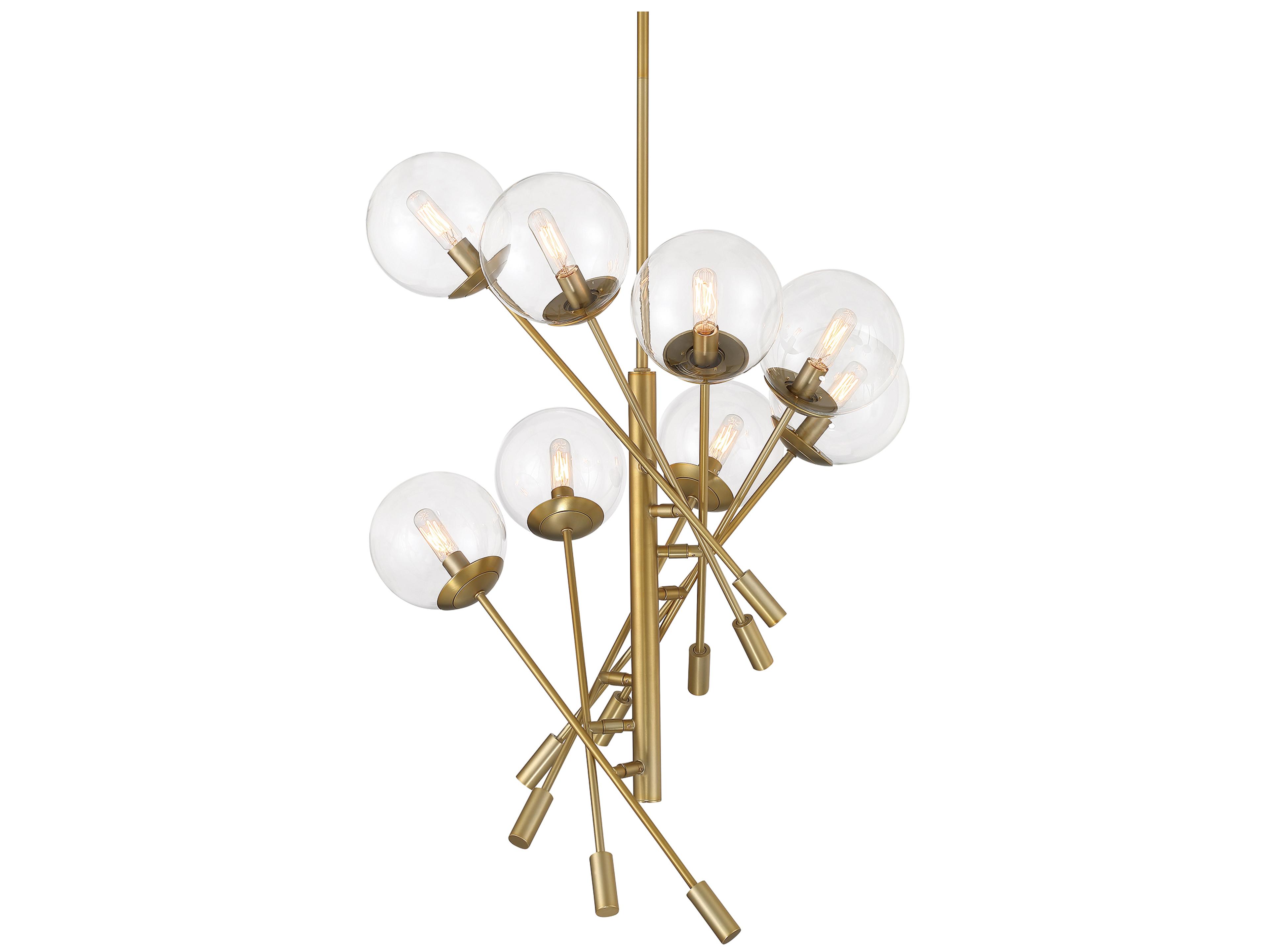 Auresa 8-Light Soft Brass Globe Chandelier