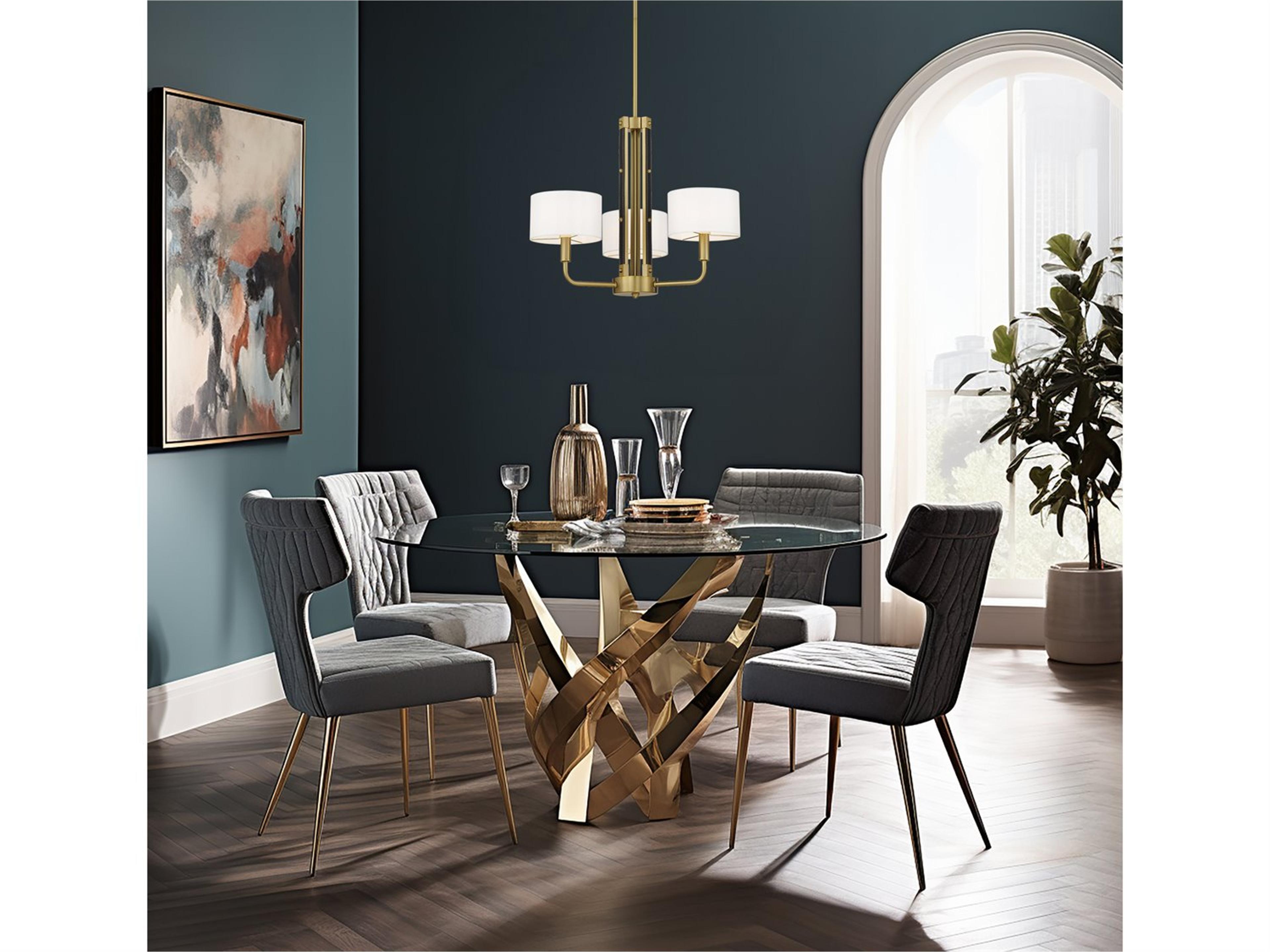 Minka Lavery Chelsea 3-Light Soft Brass Black Candelabra Chandelier