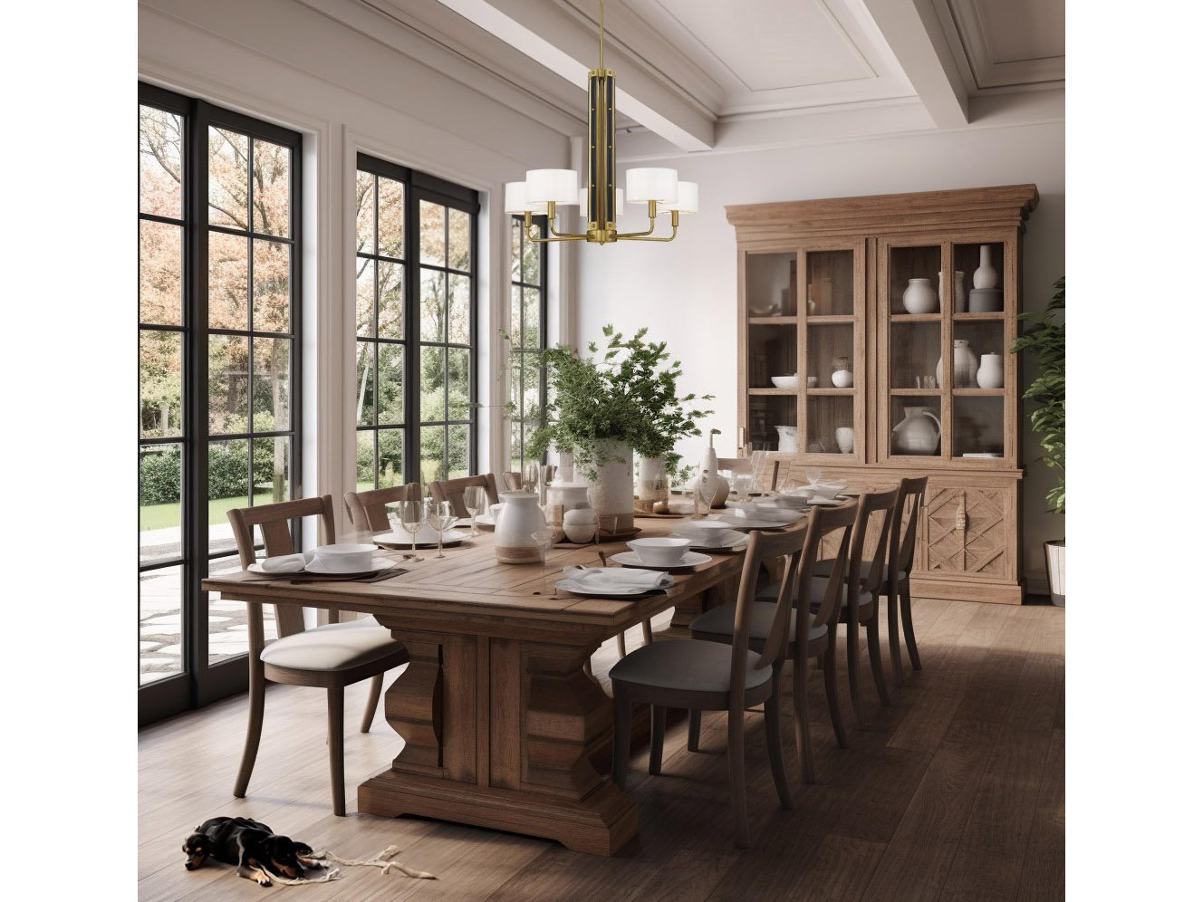 Minka Lavery Chelsea 5-Light Soft Brass Black Candelabra Chandelier