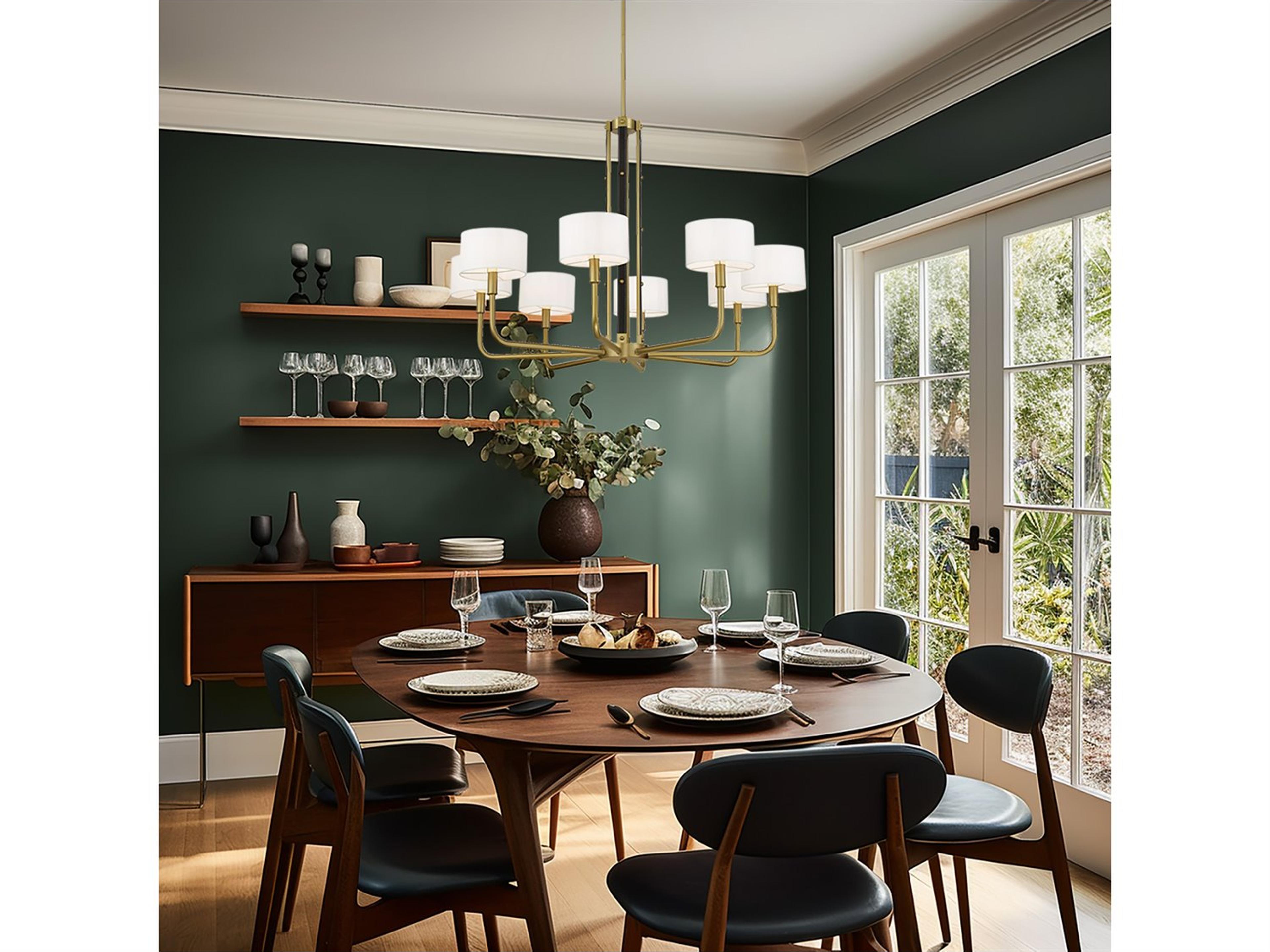 Minka Lavery Chelsea 8-Light Soft Brass Black Candelabra Chandelier