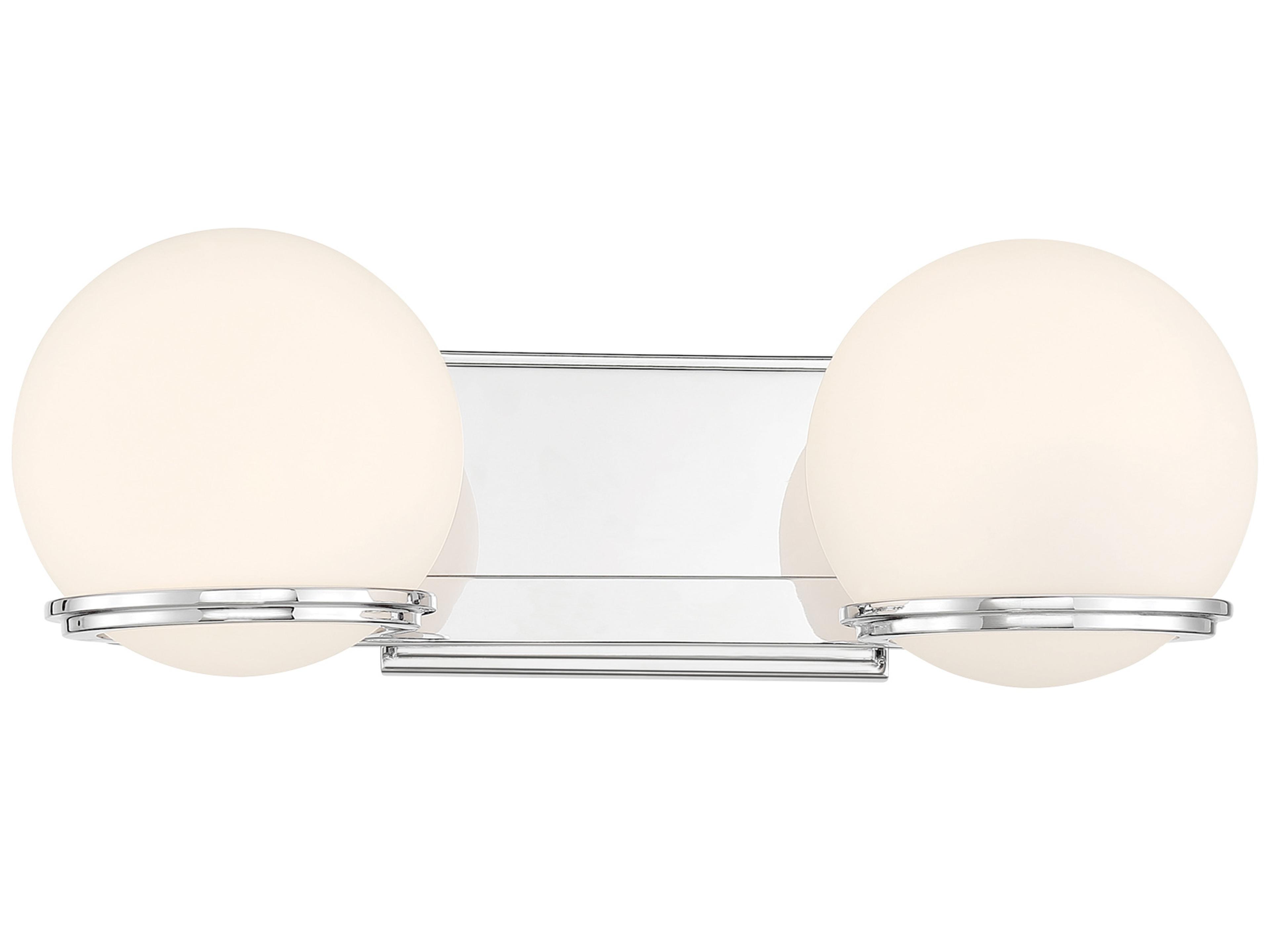 Hollywood Nights 2-Light Chrome Glass LED Vanity Light