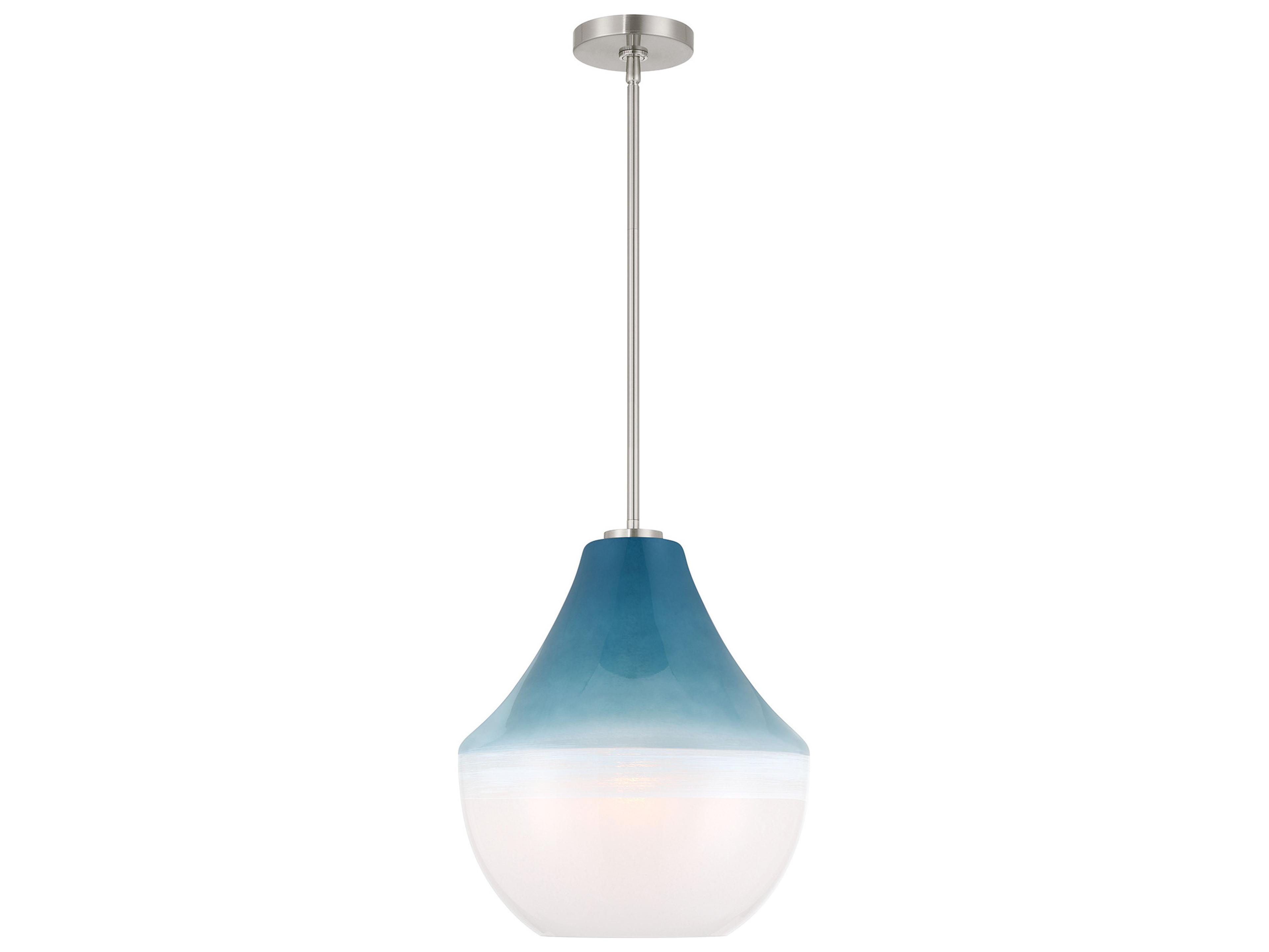 Pacific 1-Light Brushed Nickel Bell Pendant