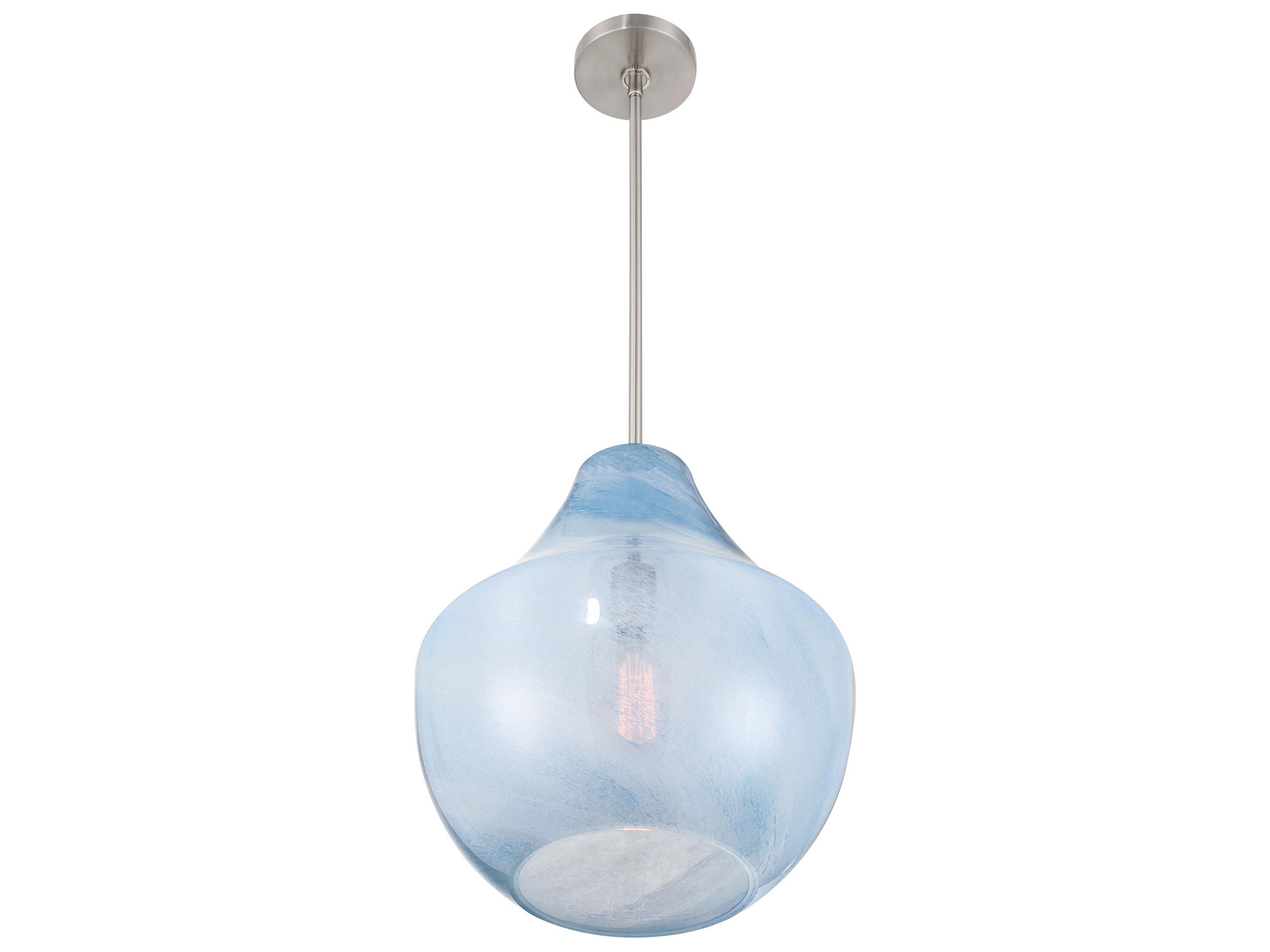 Minka Lavery Pacific 1-Light Brushed Nickel Bell Pendant