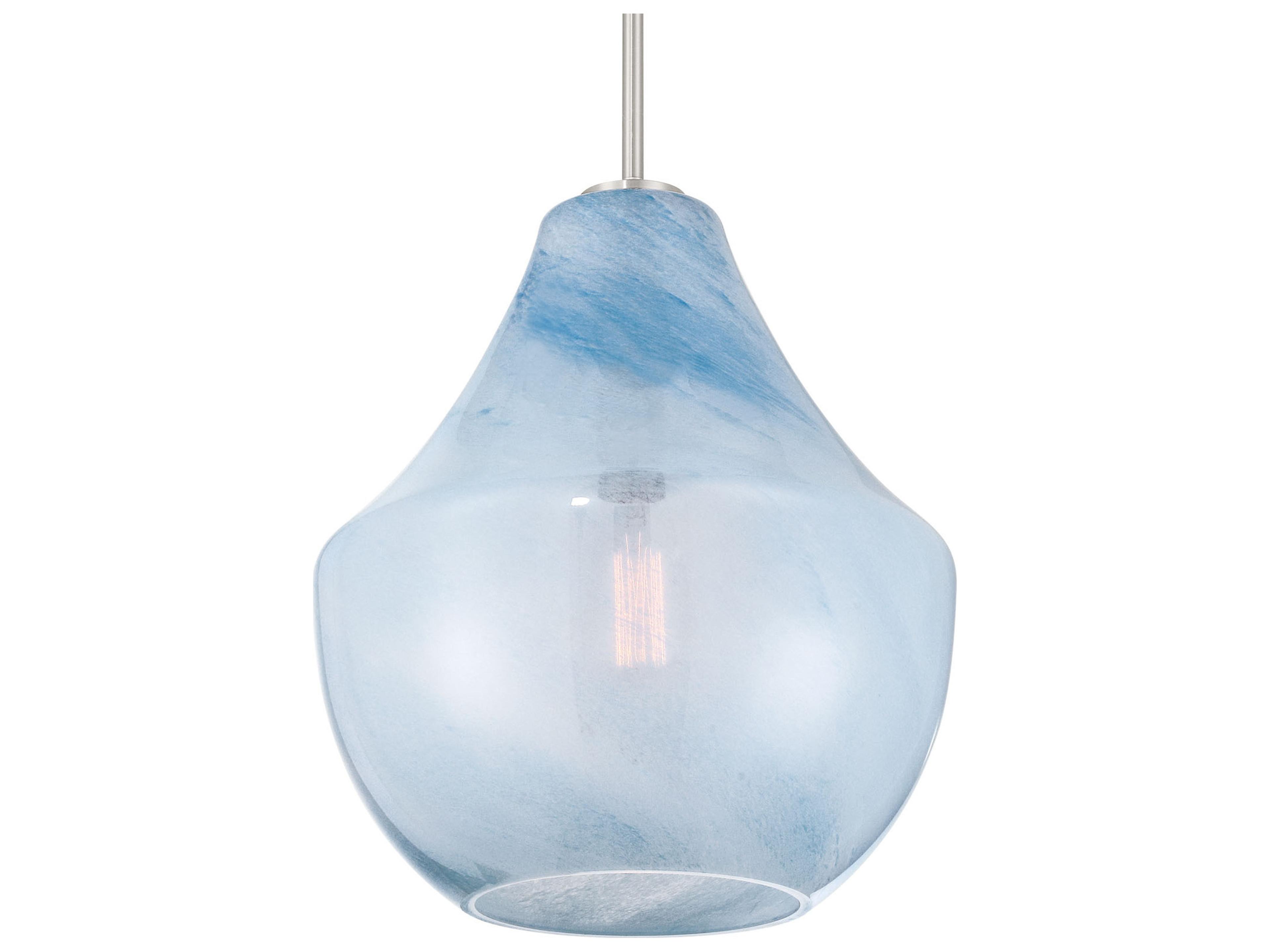 Minka Lavery Pacific 1-Light Brushed Nickel Bell Pendant