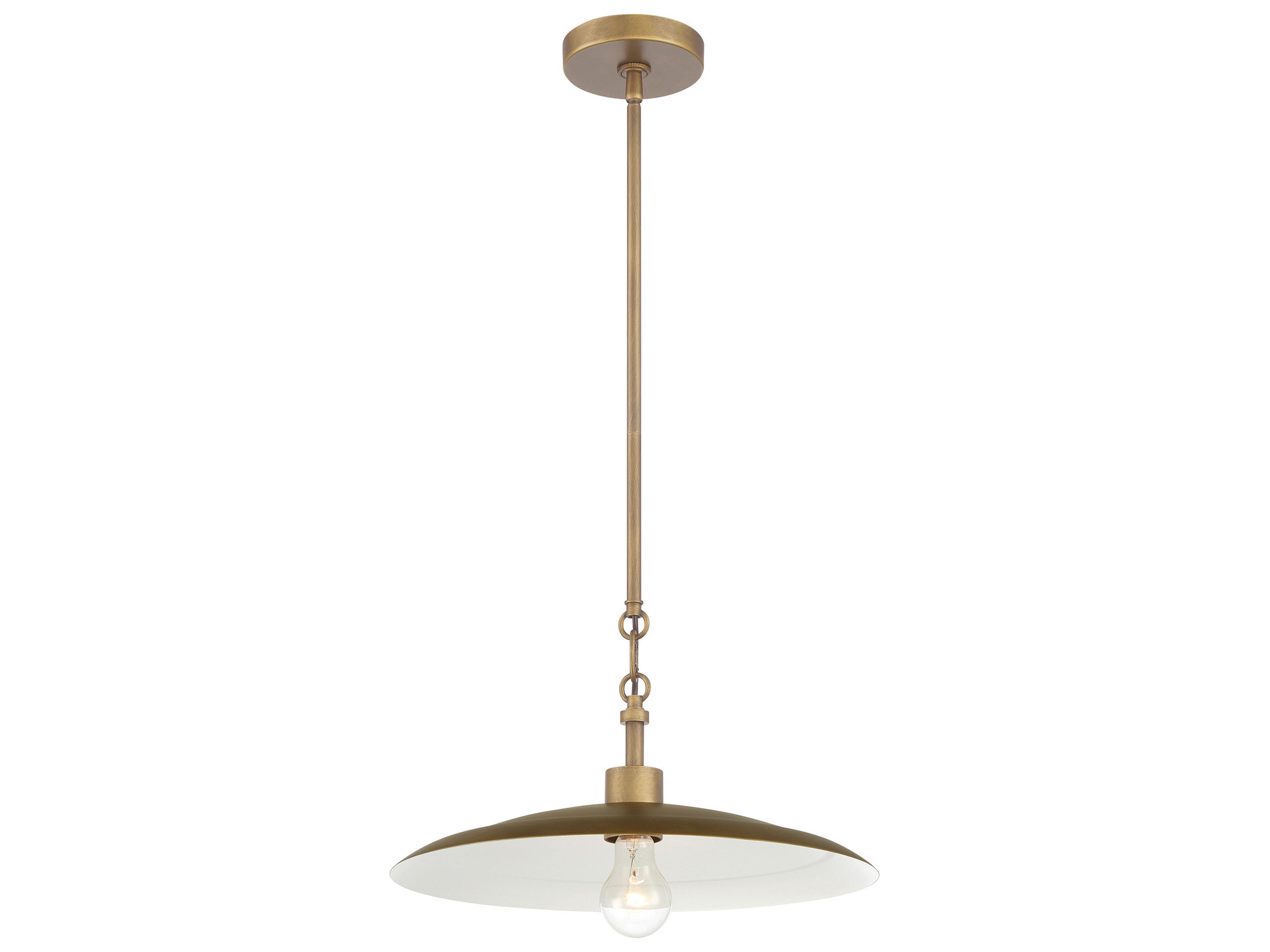 Minka Lavery York 1-Light Natural Brass Dome Pendant