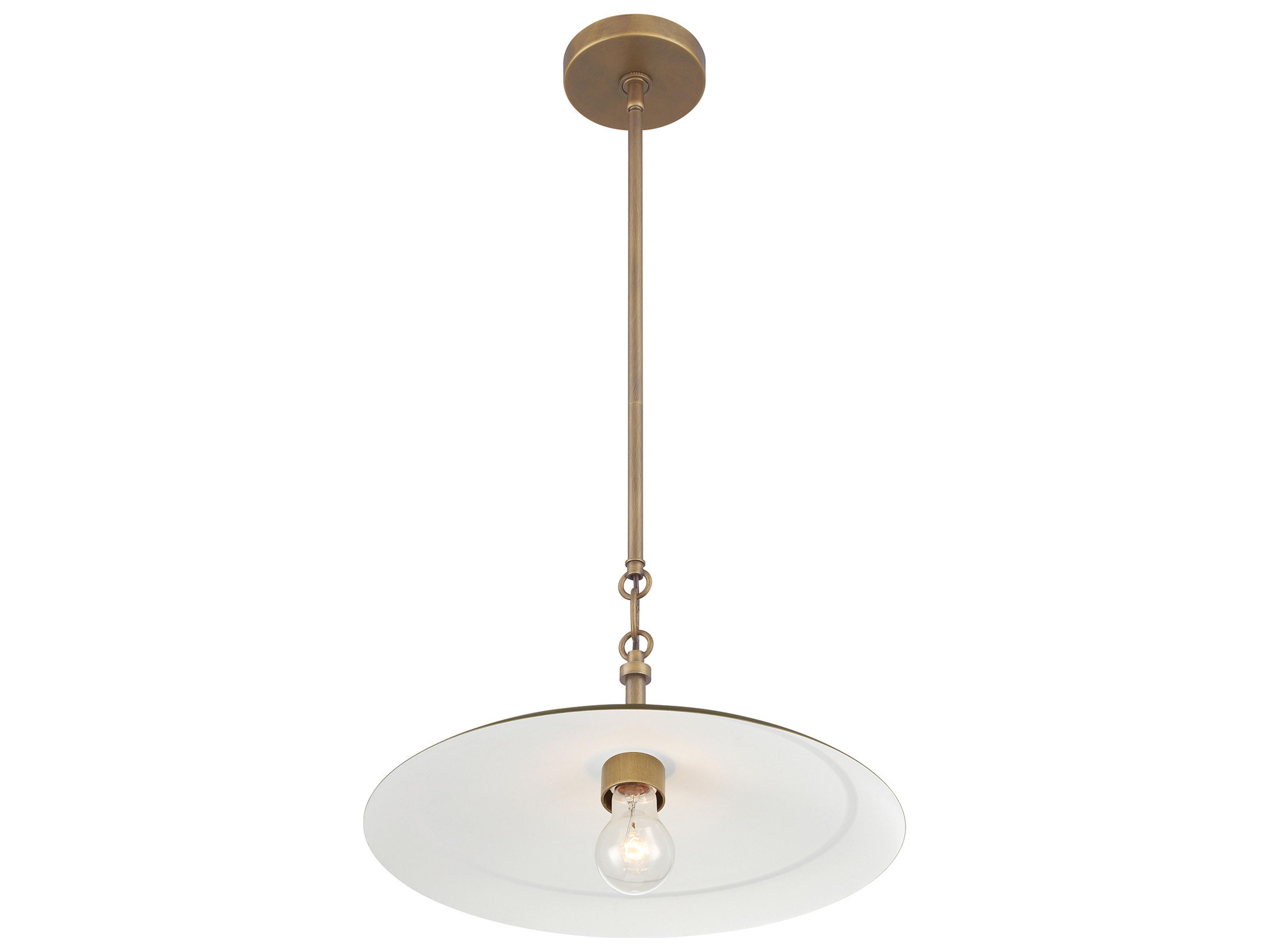 Minka Lavery York 1-Light Natural Brass Dome Pendant