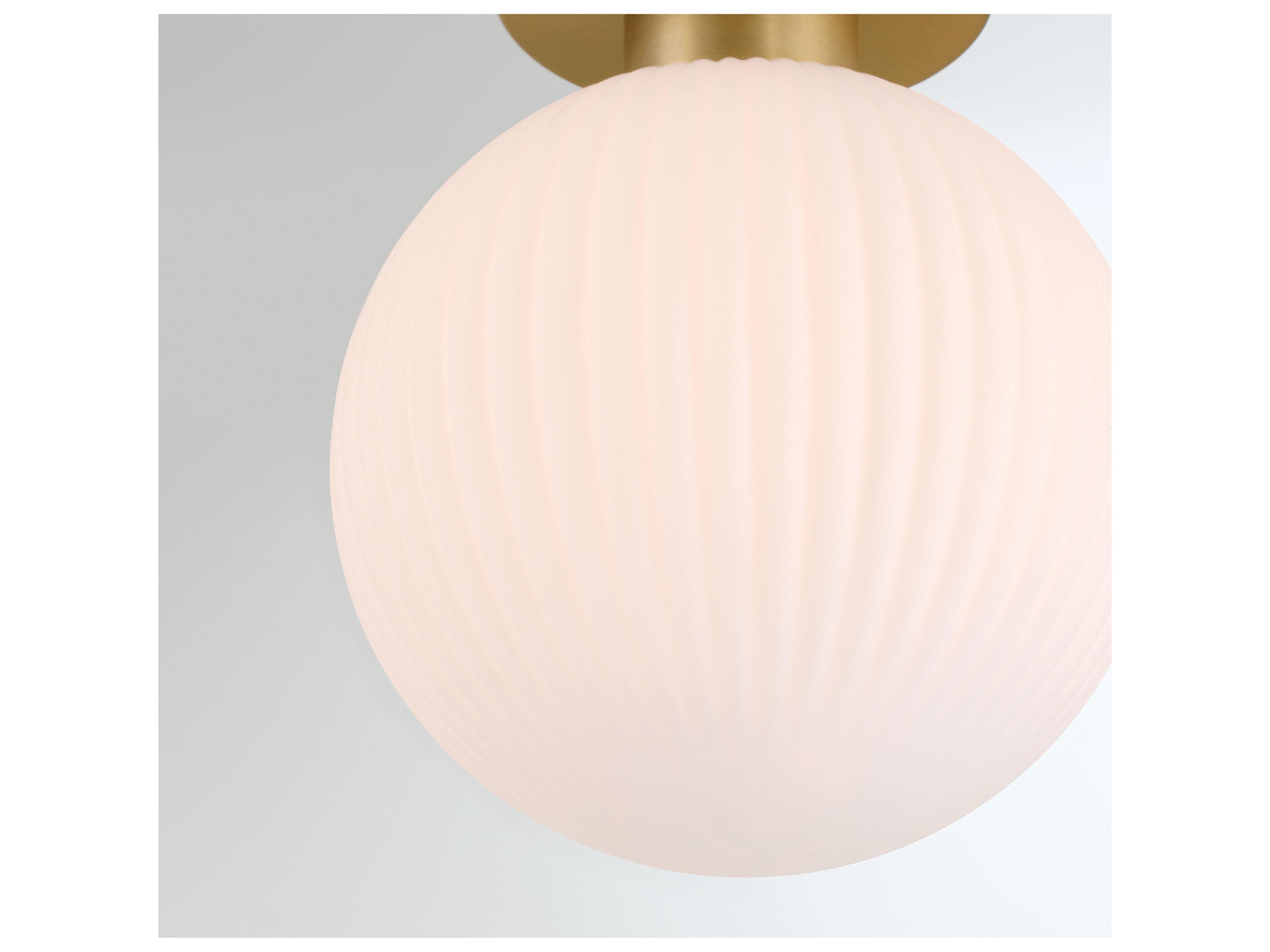 Minka Lavery Fenton 1-Light Legacy Brass Globe Flush Mount