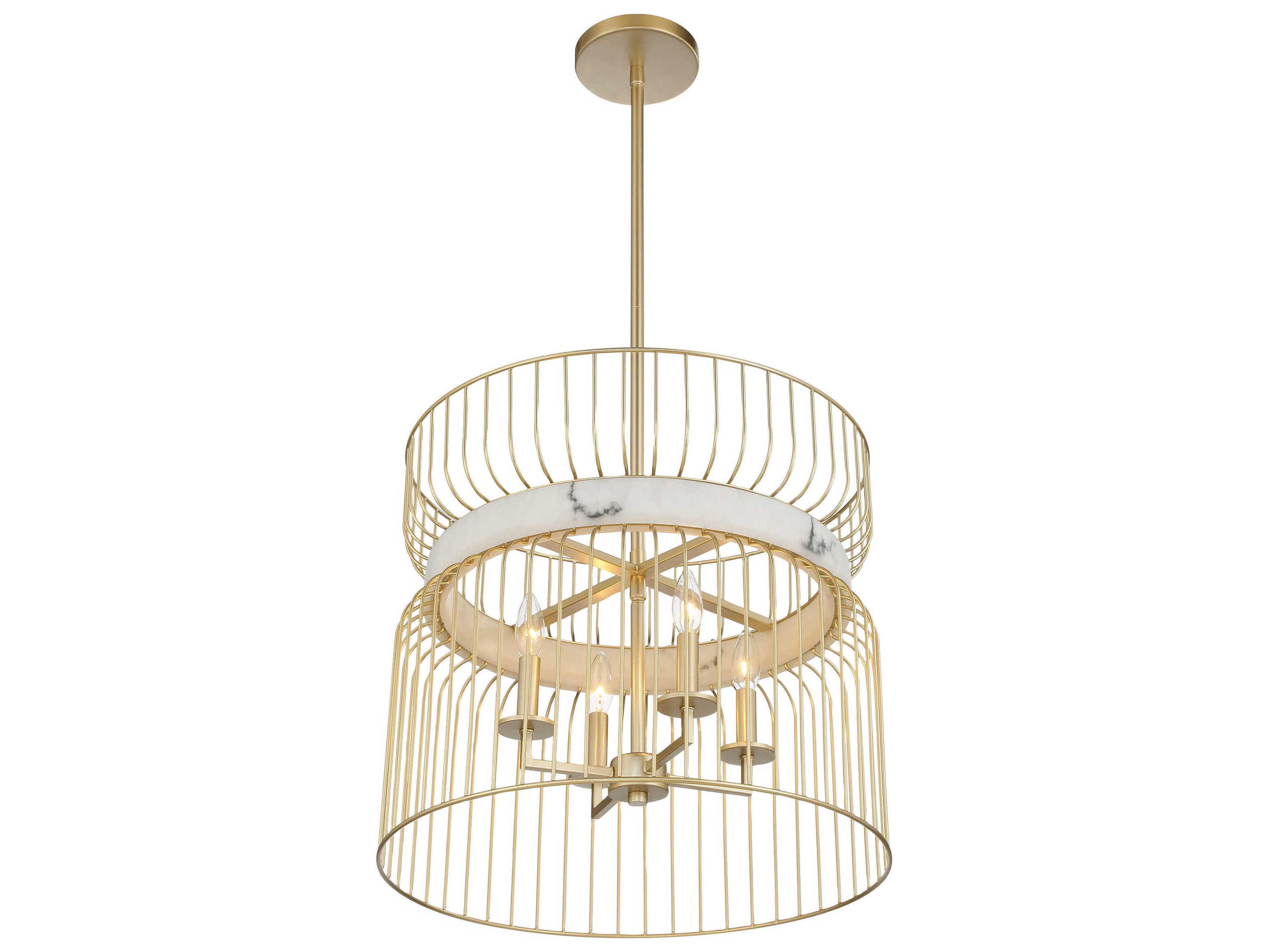 Minka Lavery Park Slope 4-Light Nouveau Gold Pendant