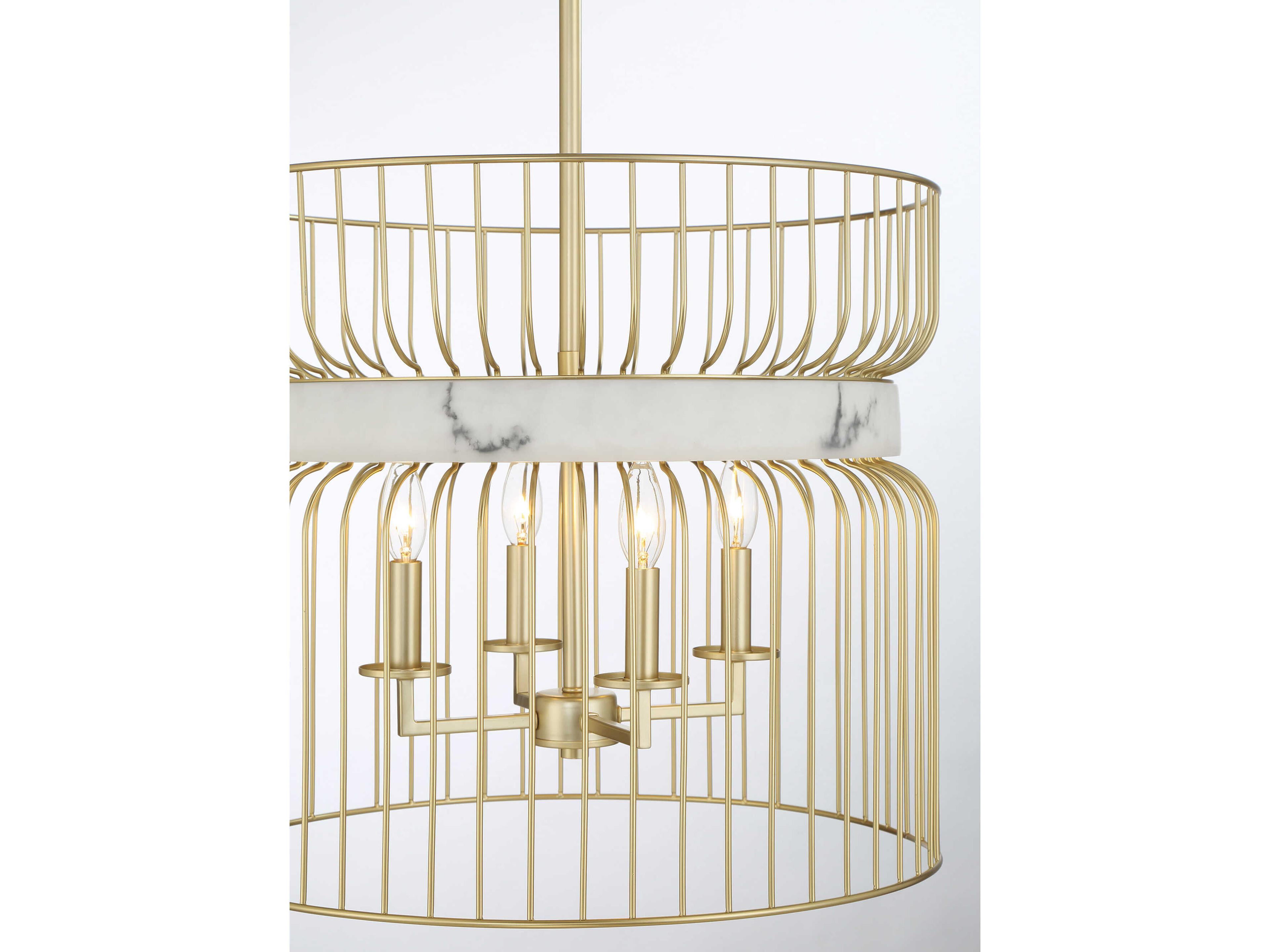 Minka Lavery Park Slope 4-Light Nouveau Gold Pendant