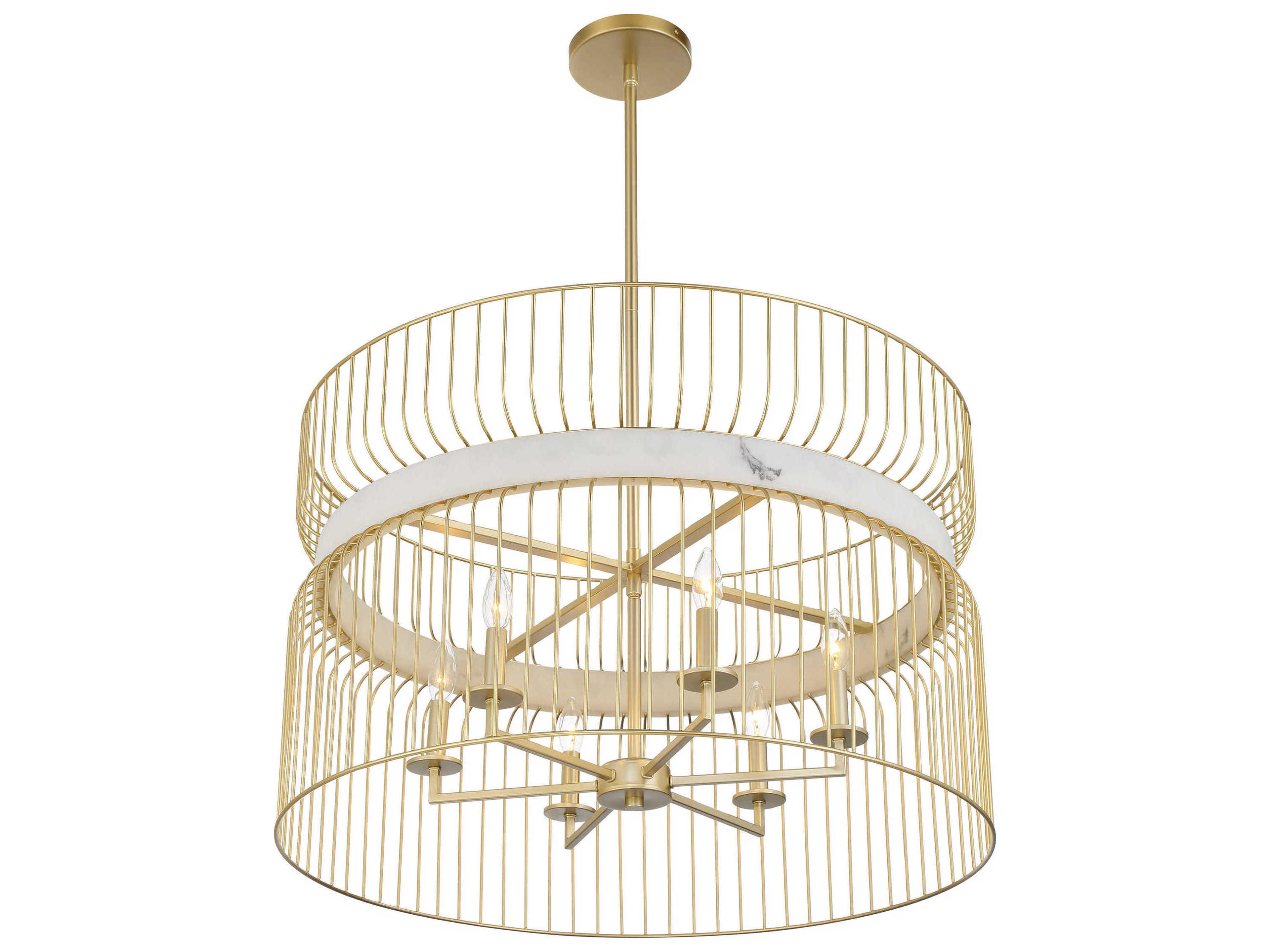Minka Lavery Park Slope 6-Light Nouveau Gold Pendant