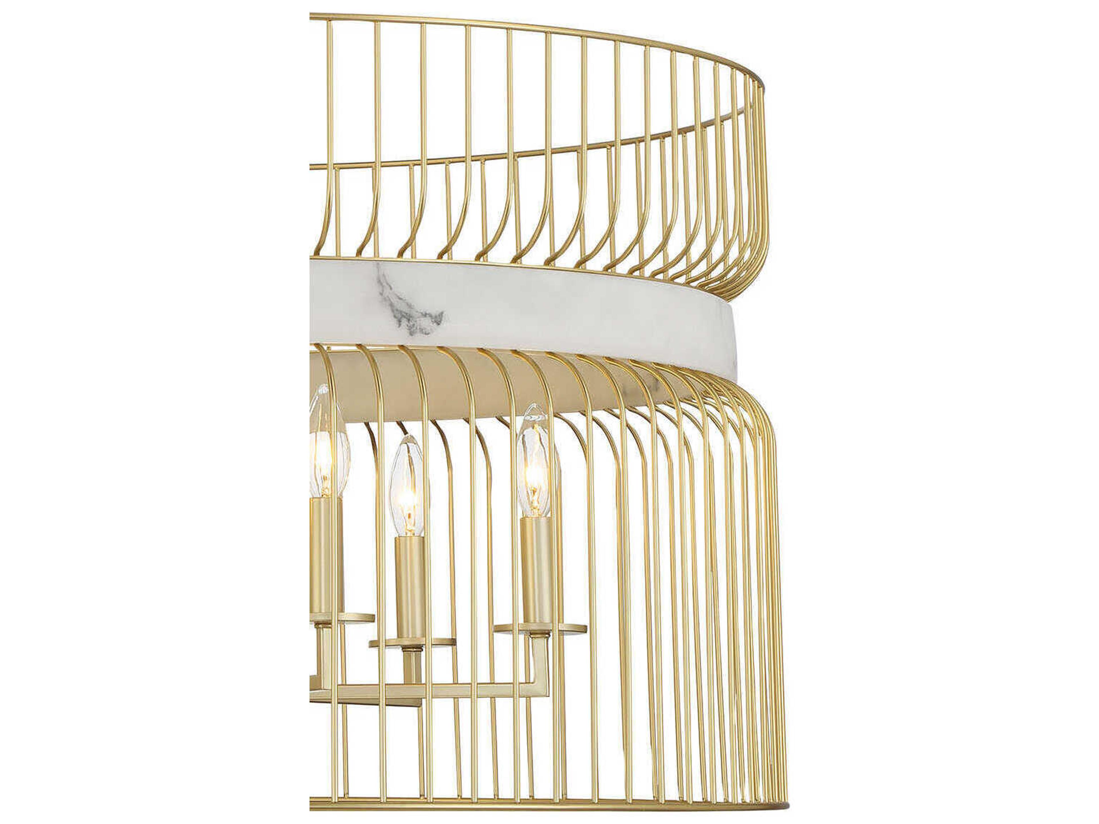 Minka Lavery Park Slope 6-Light Nouveau Gold Pendant