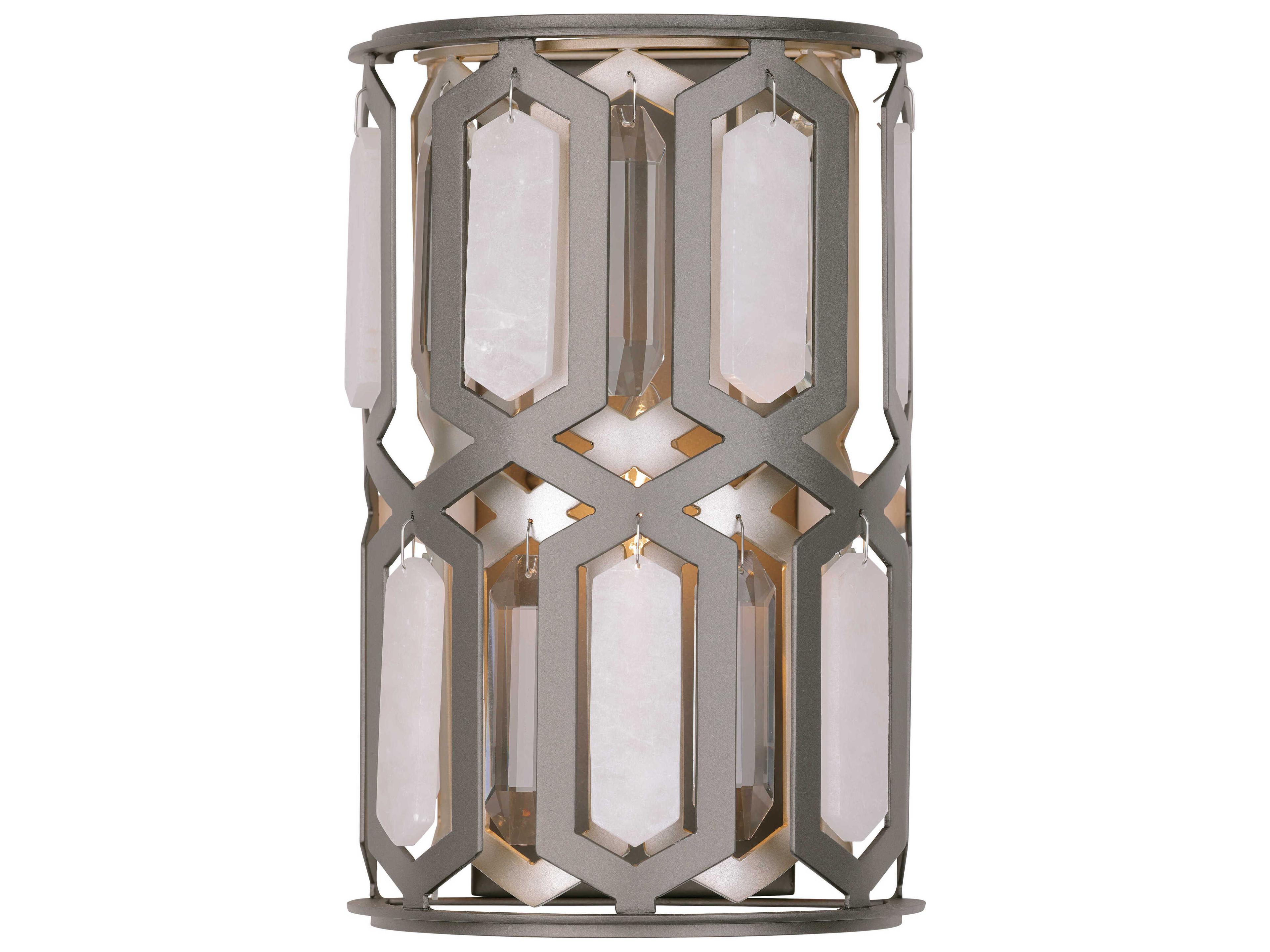 Hexly 1-Light Bronze Sultry Silver Wall Sconce