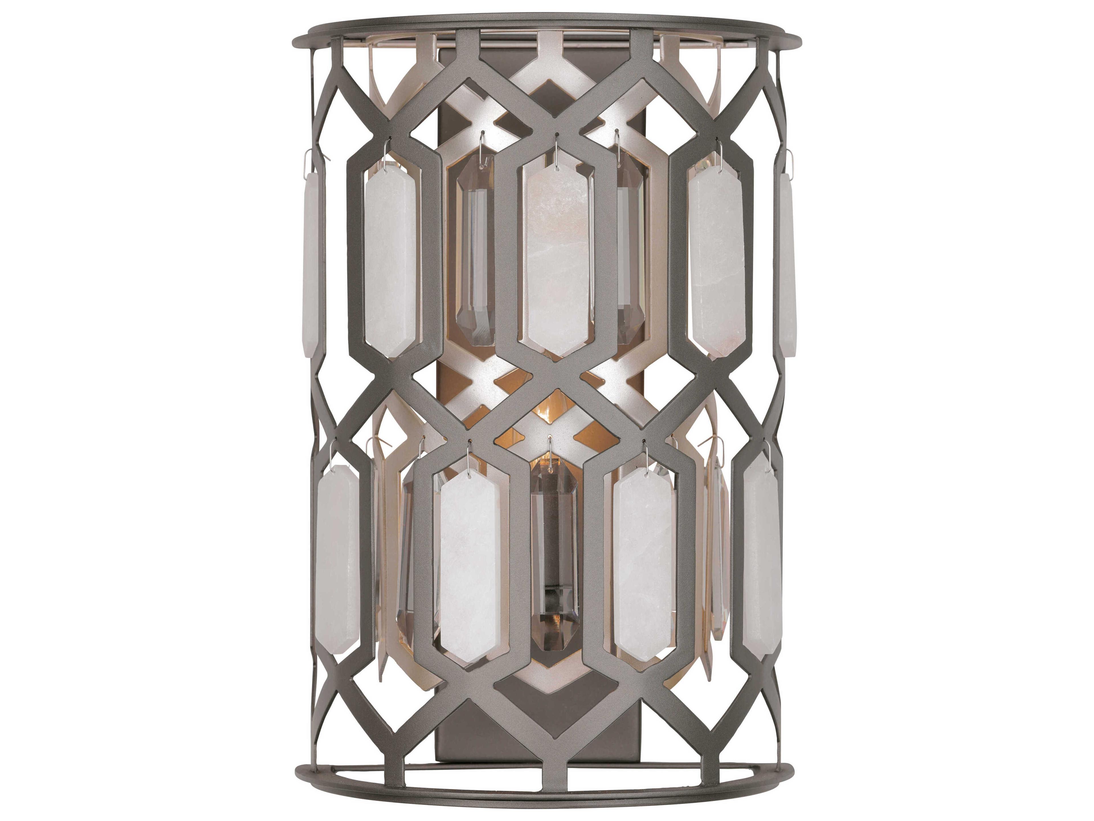 Hexly 1-Light Bronze Sultry Silver Wall Sconce
