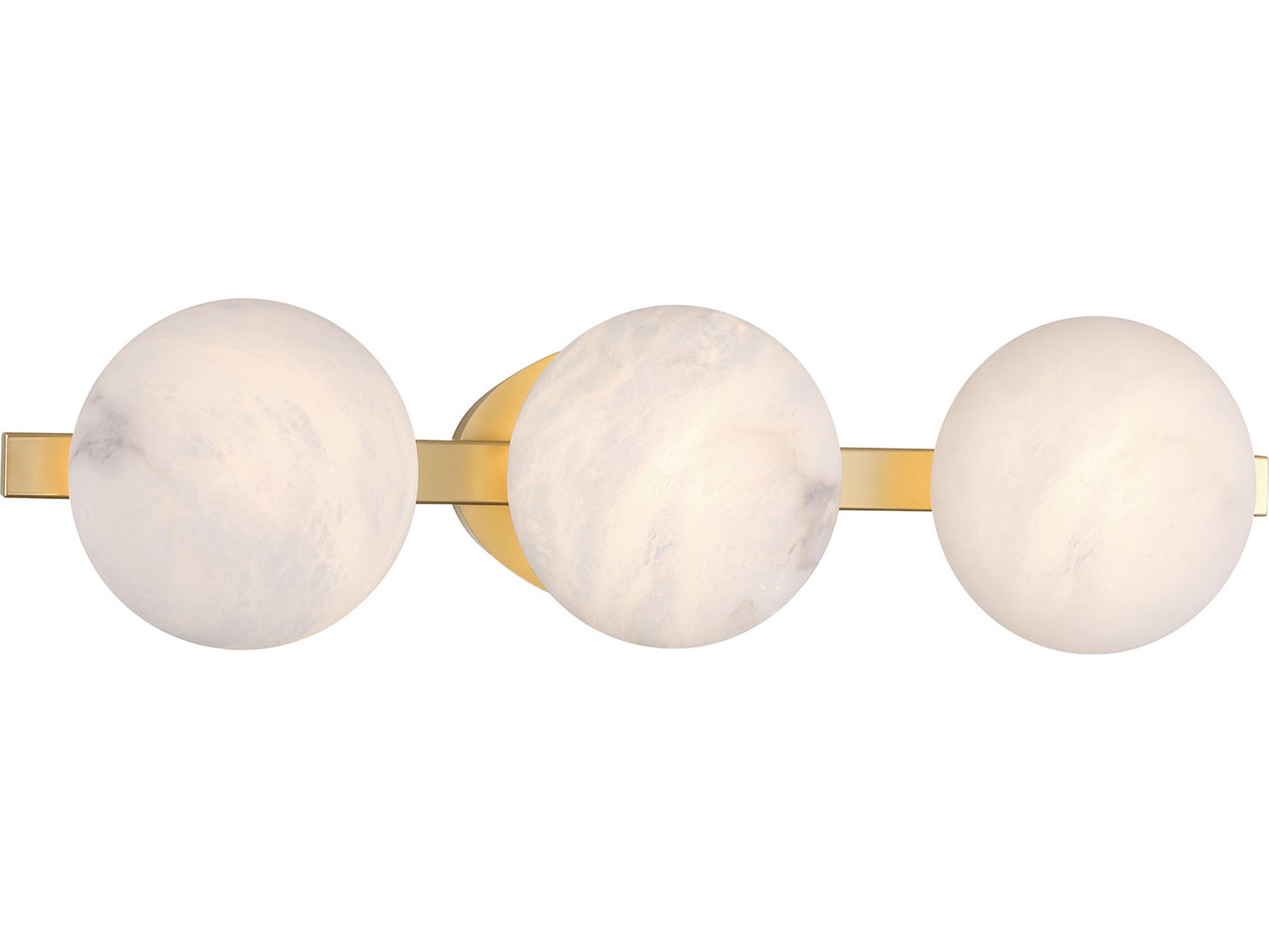 Zill 3-Light Lily Gold Vanity Light