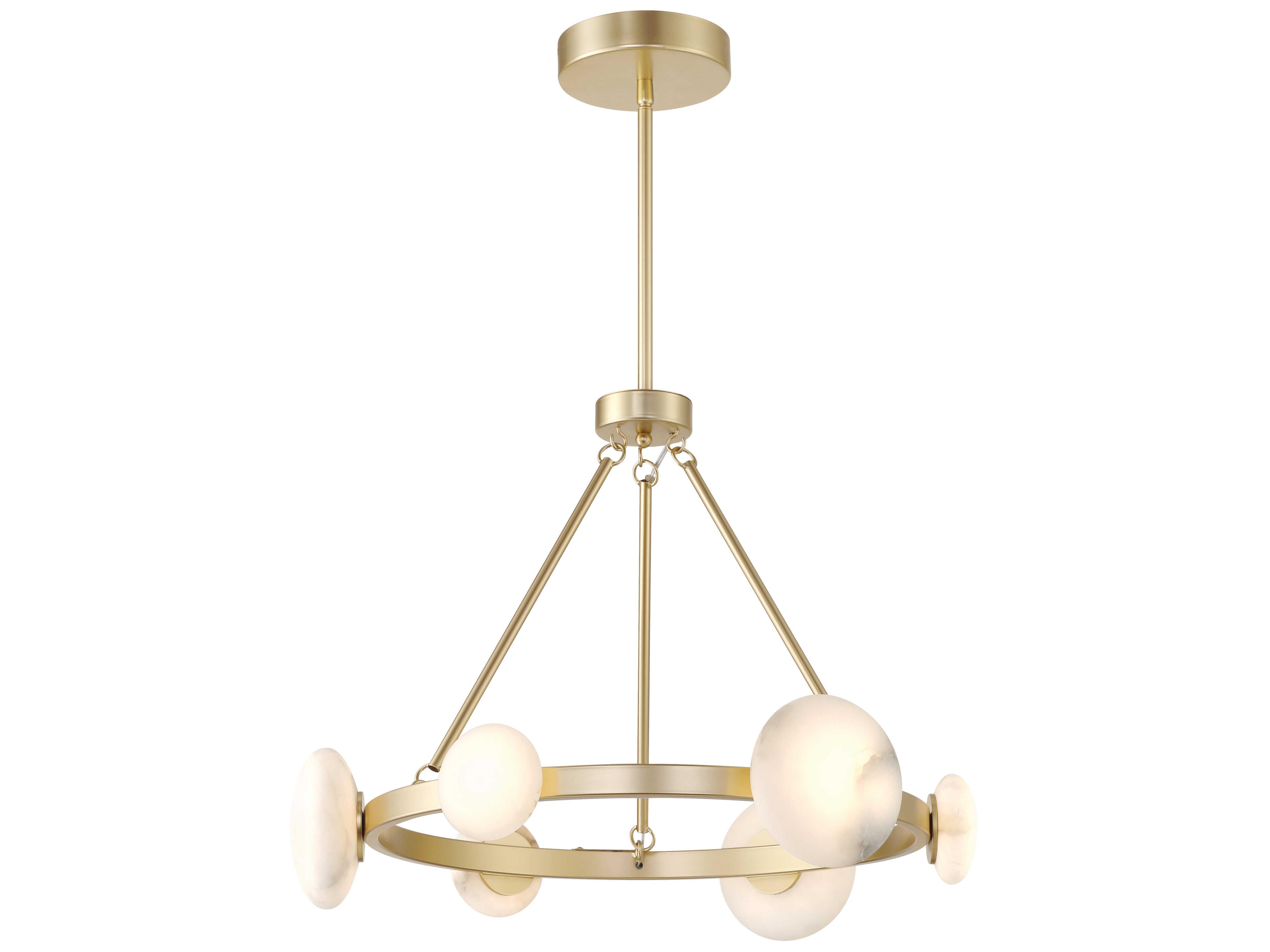 Zill 6-Light Lily Gold Round Chandelier