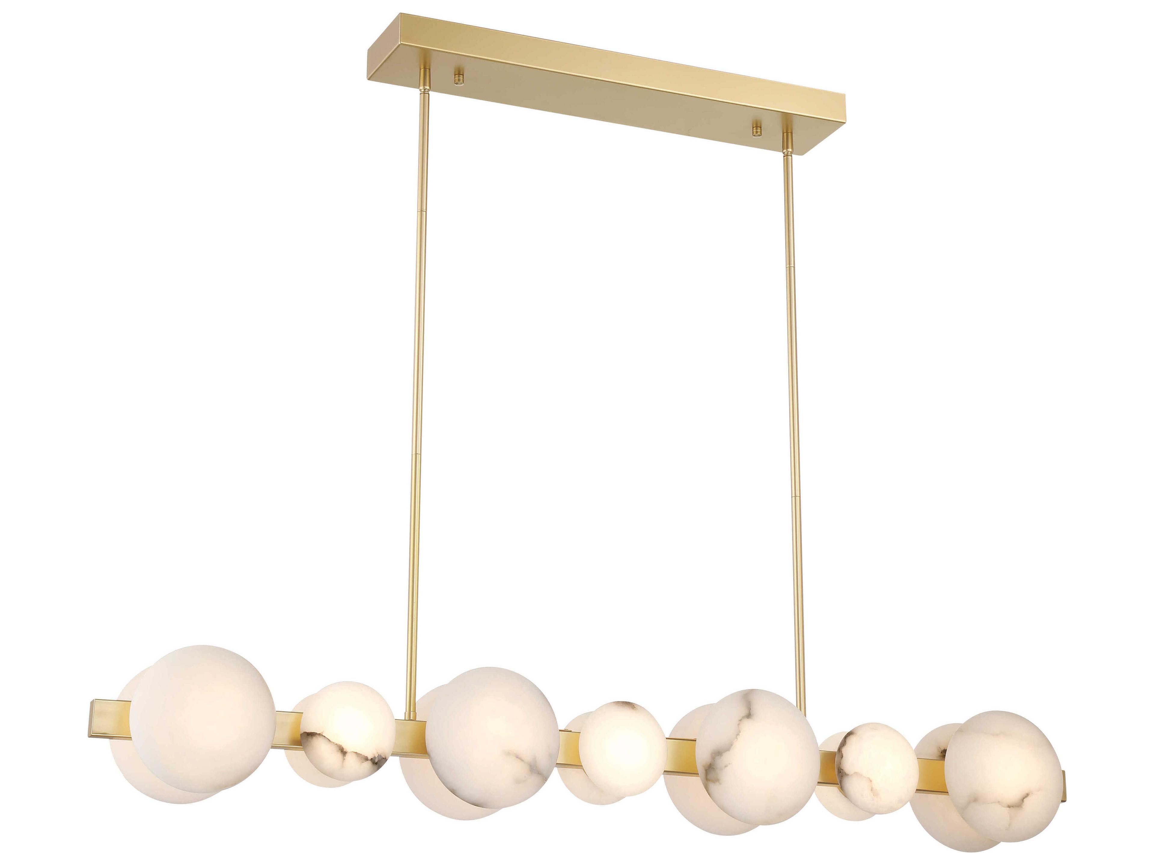 Zill 14-Light Lily Gold Island Pendant