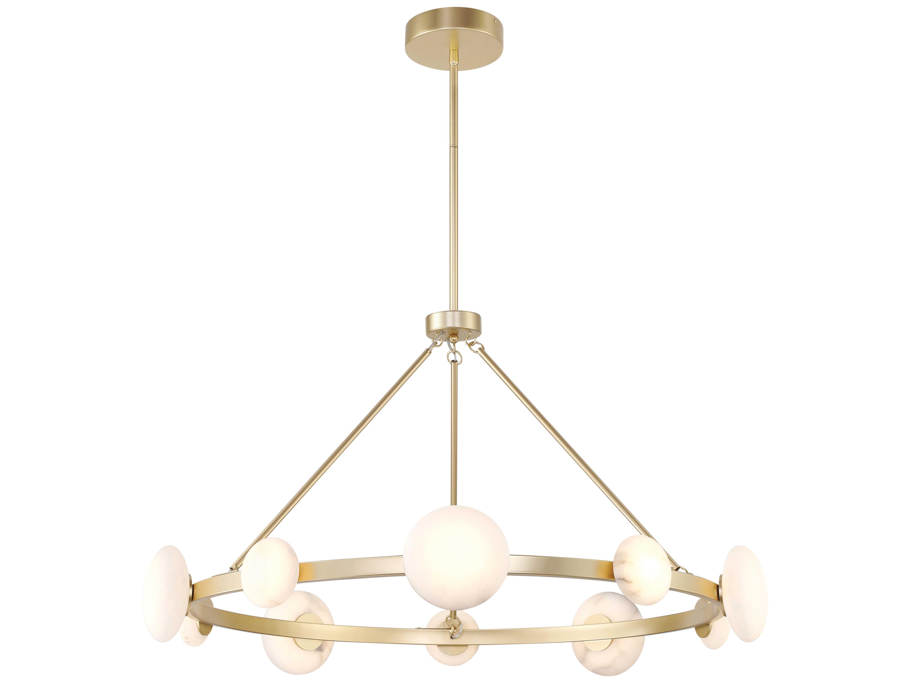 Zill 10-Light Lily Gold Chandelier