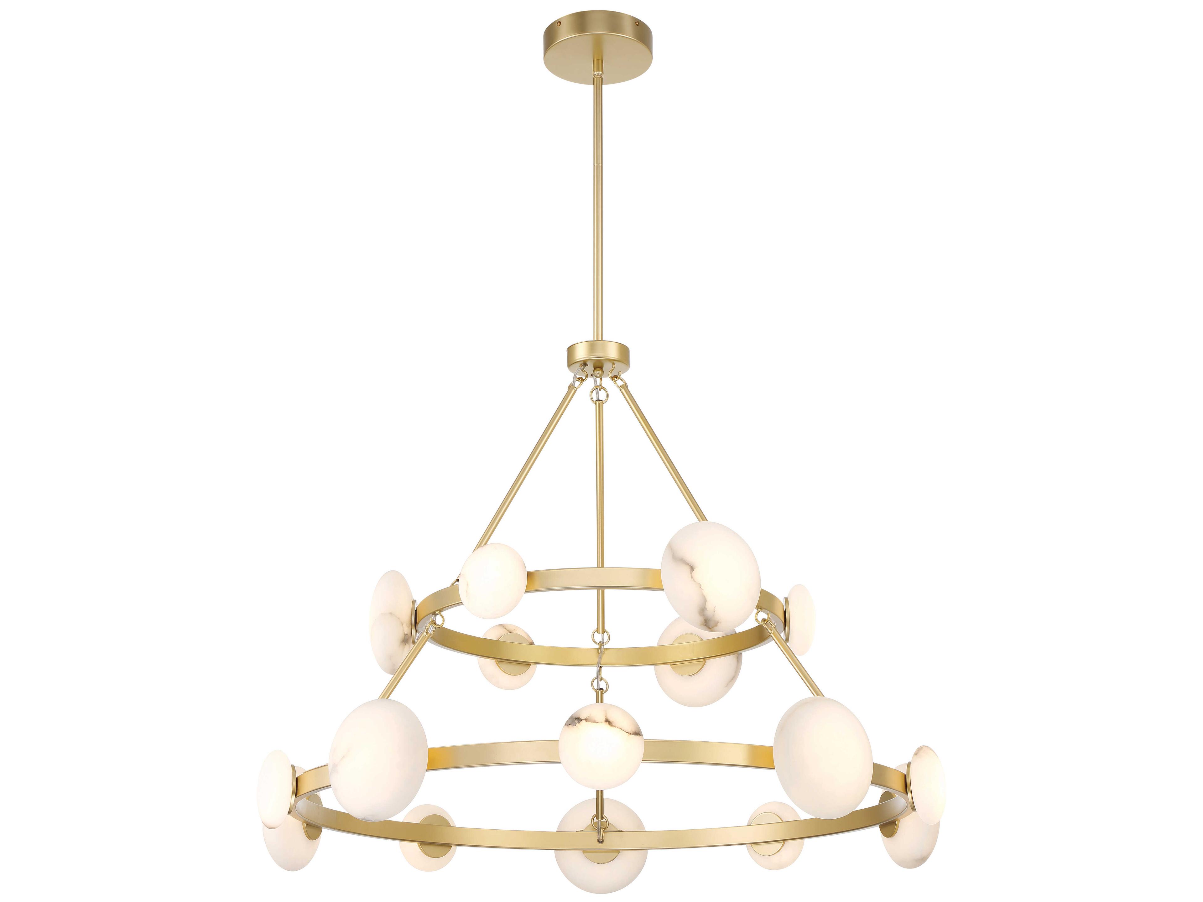 Zill 16-Light Lily Gold Tiered Chandelier