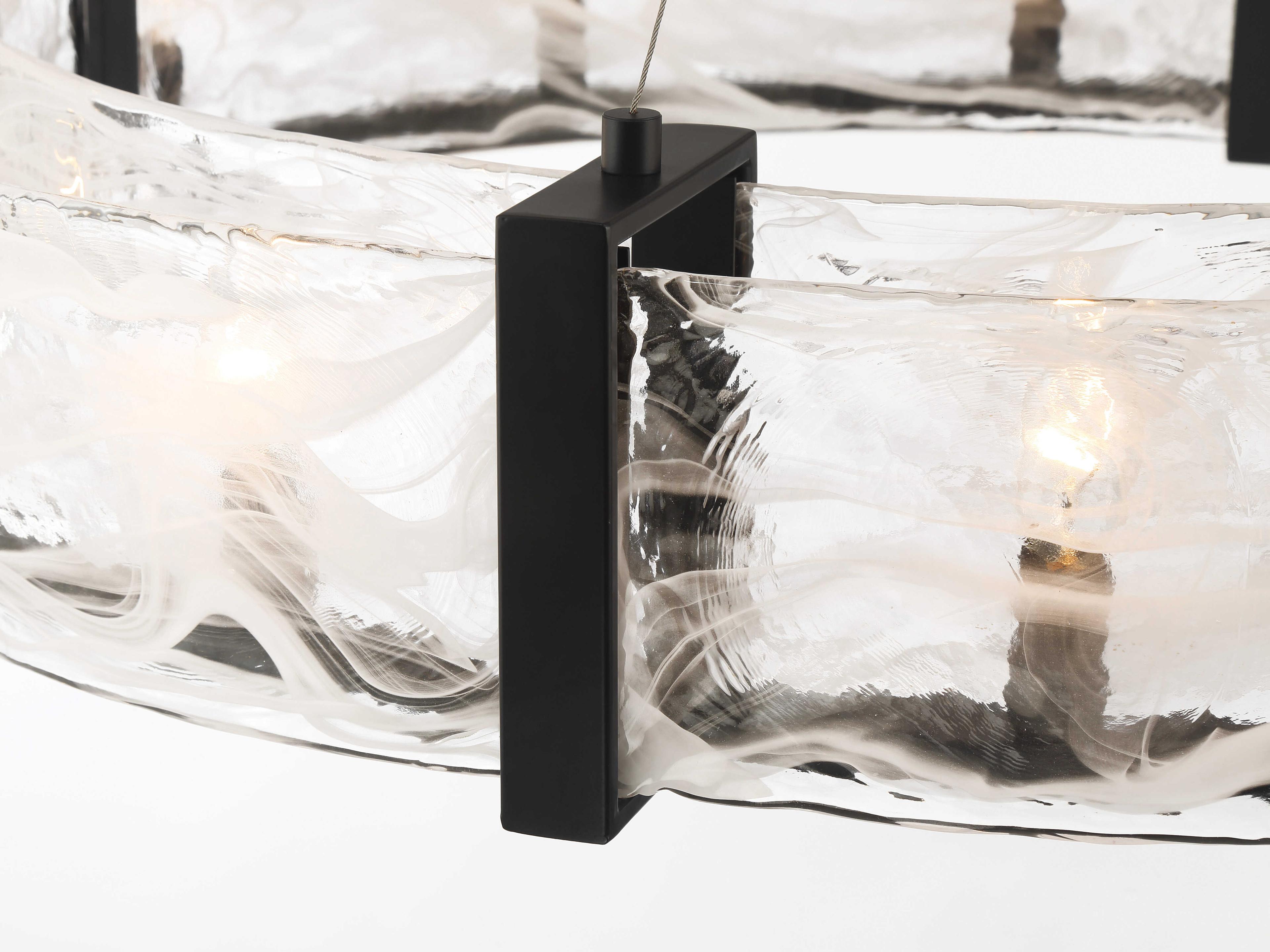 Minka Lavery Cloud Break 20-Light Coal Black Round Tiered Pendant