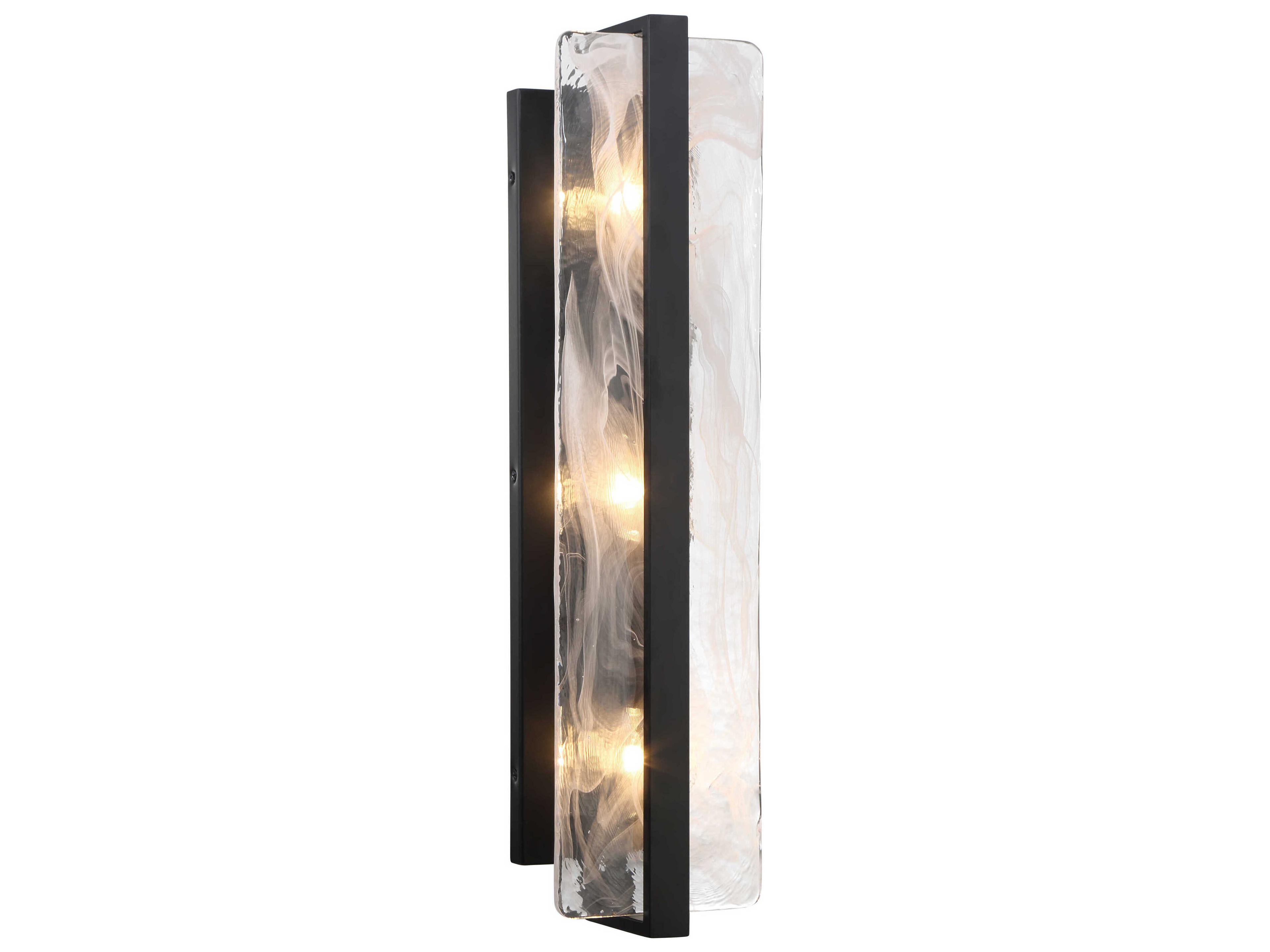 Cloud Break 3-Light Coal Black Wall Sconce