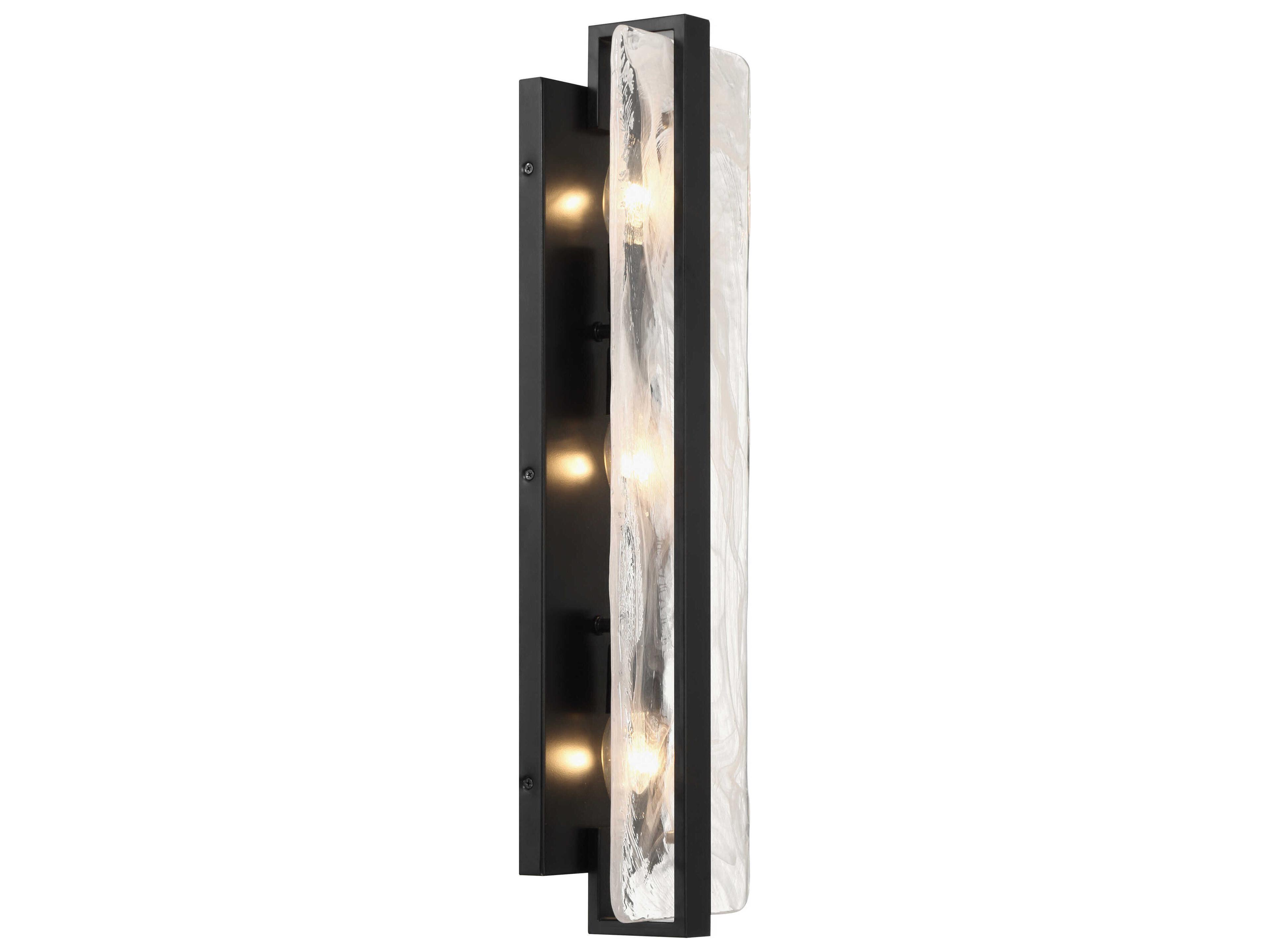Minka Lavery Cloud Break 3-Light Coal Black Wall Sconce
