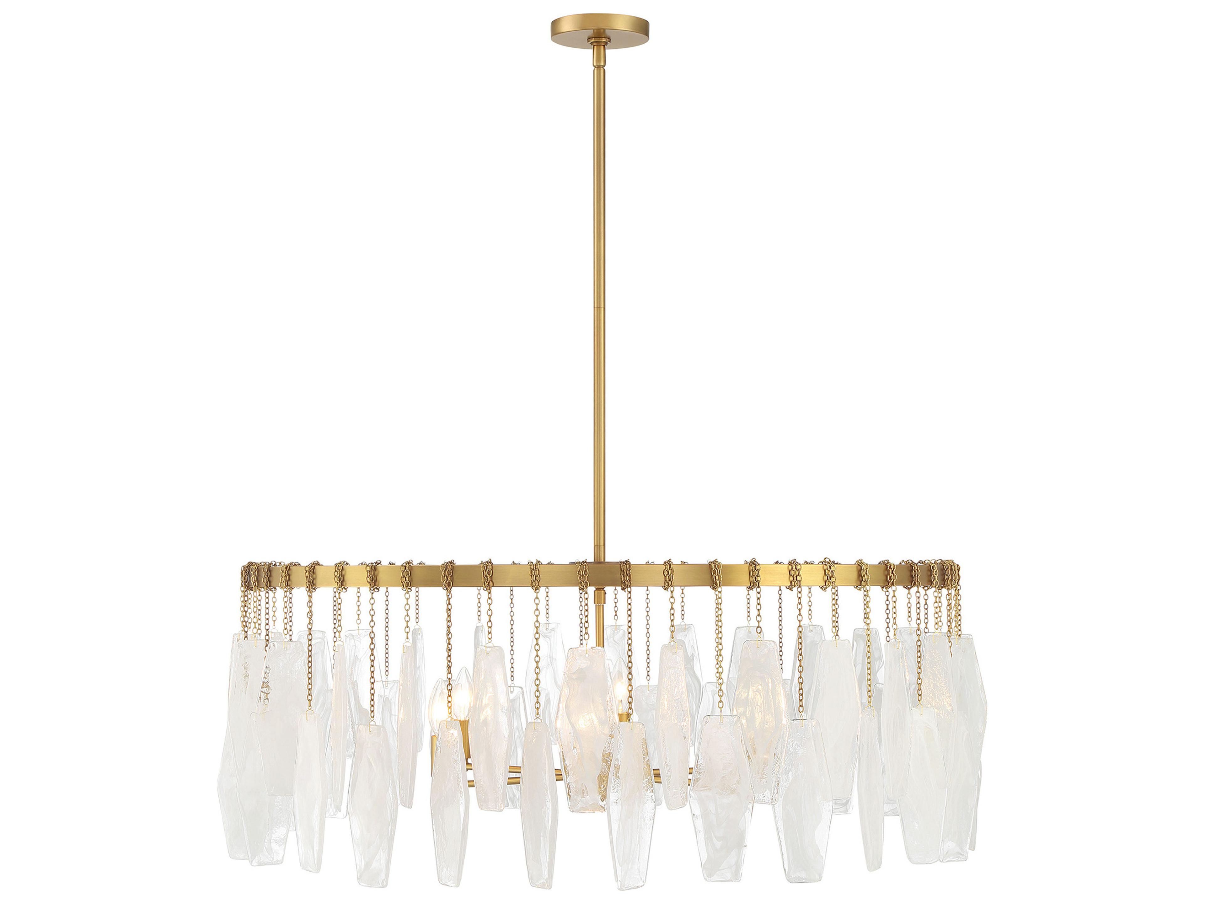 Willow 6-Light Legacy Brass Round Pendant