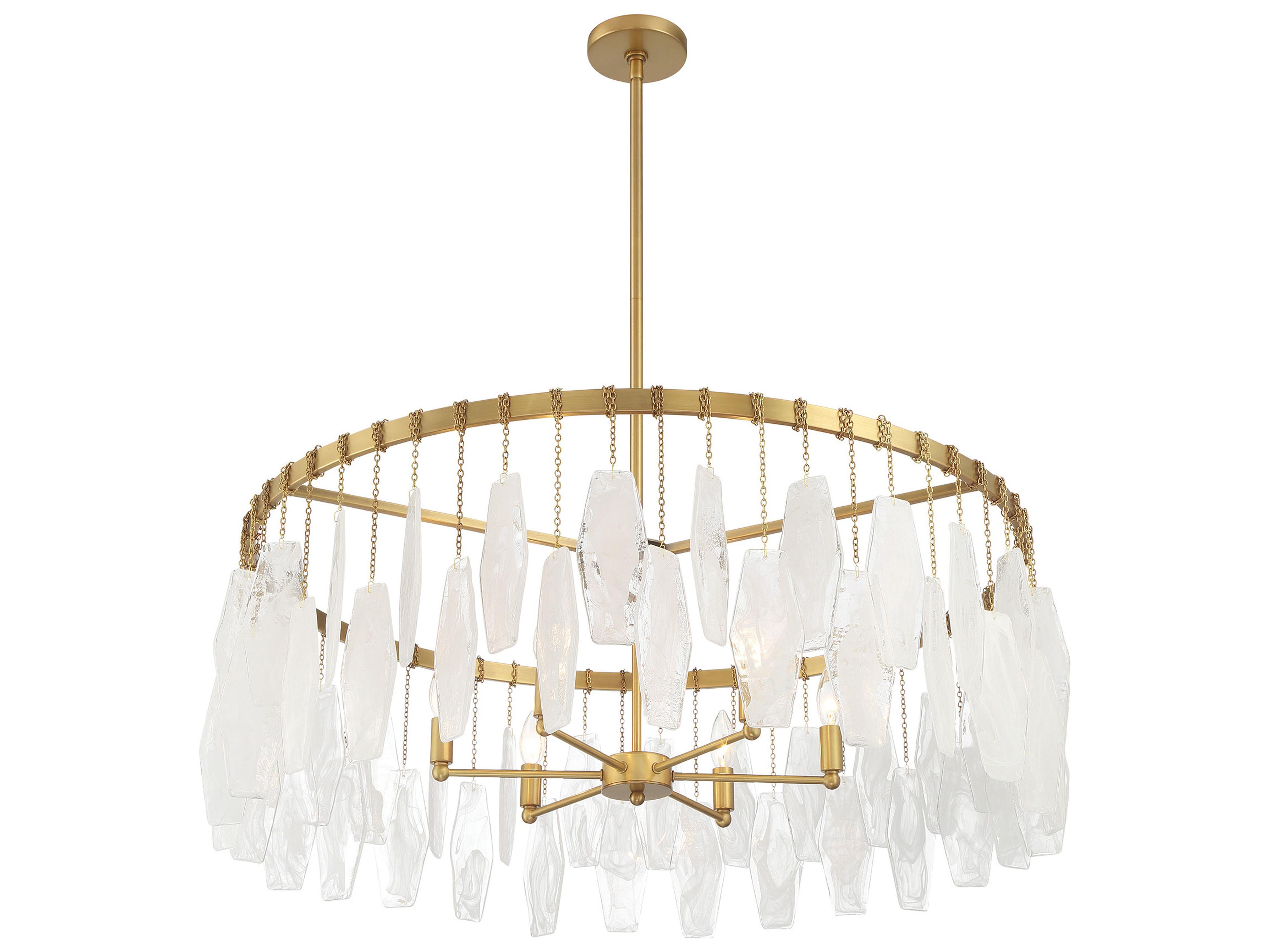 Minka Lavery Willow 6-Light Legacy Brass Round Pendant