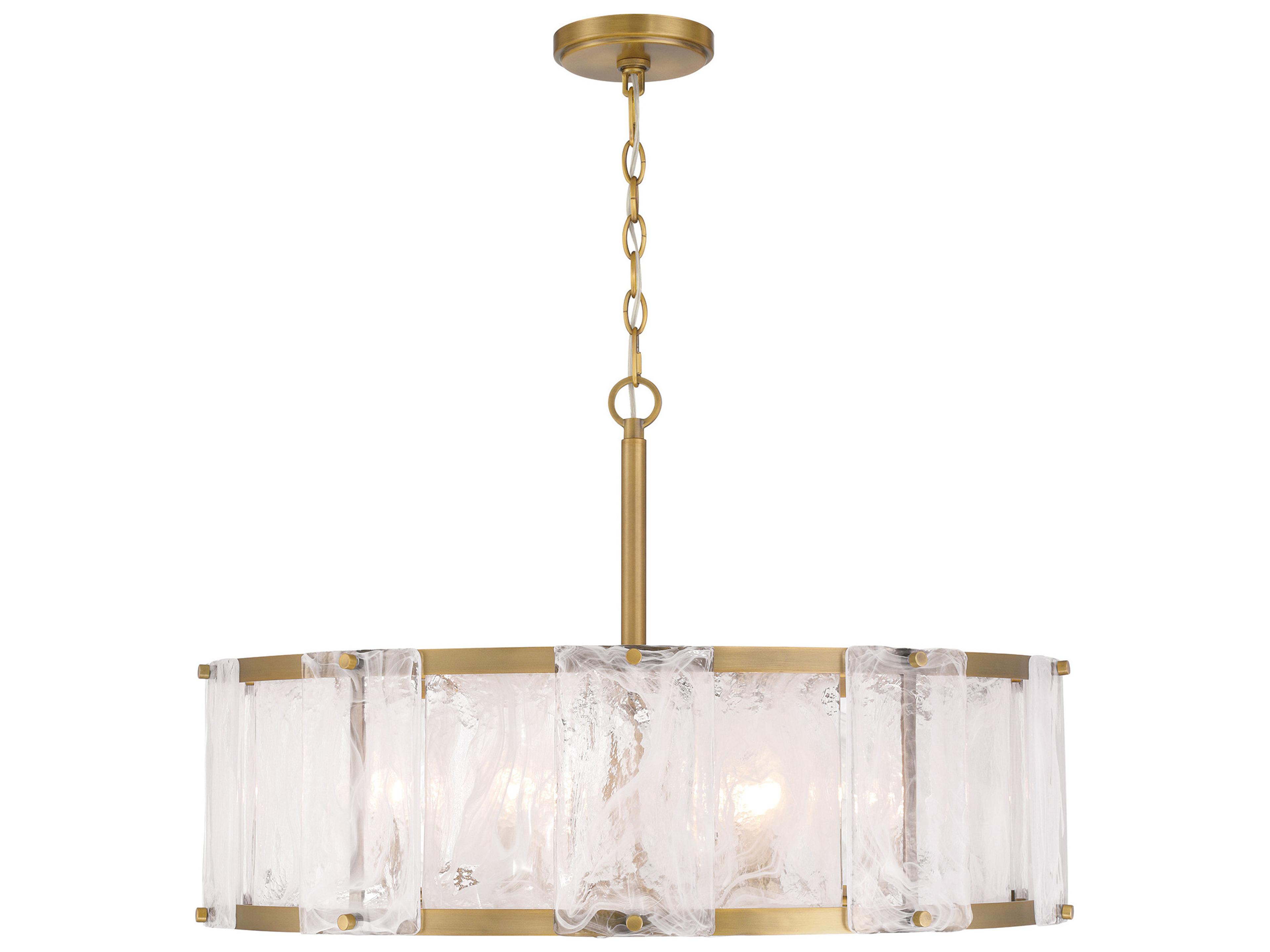 Veil 6-Light Legacy Brass Drum Pendant