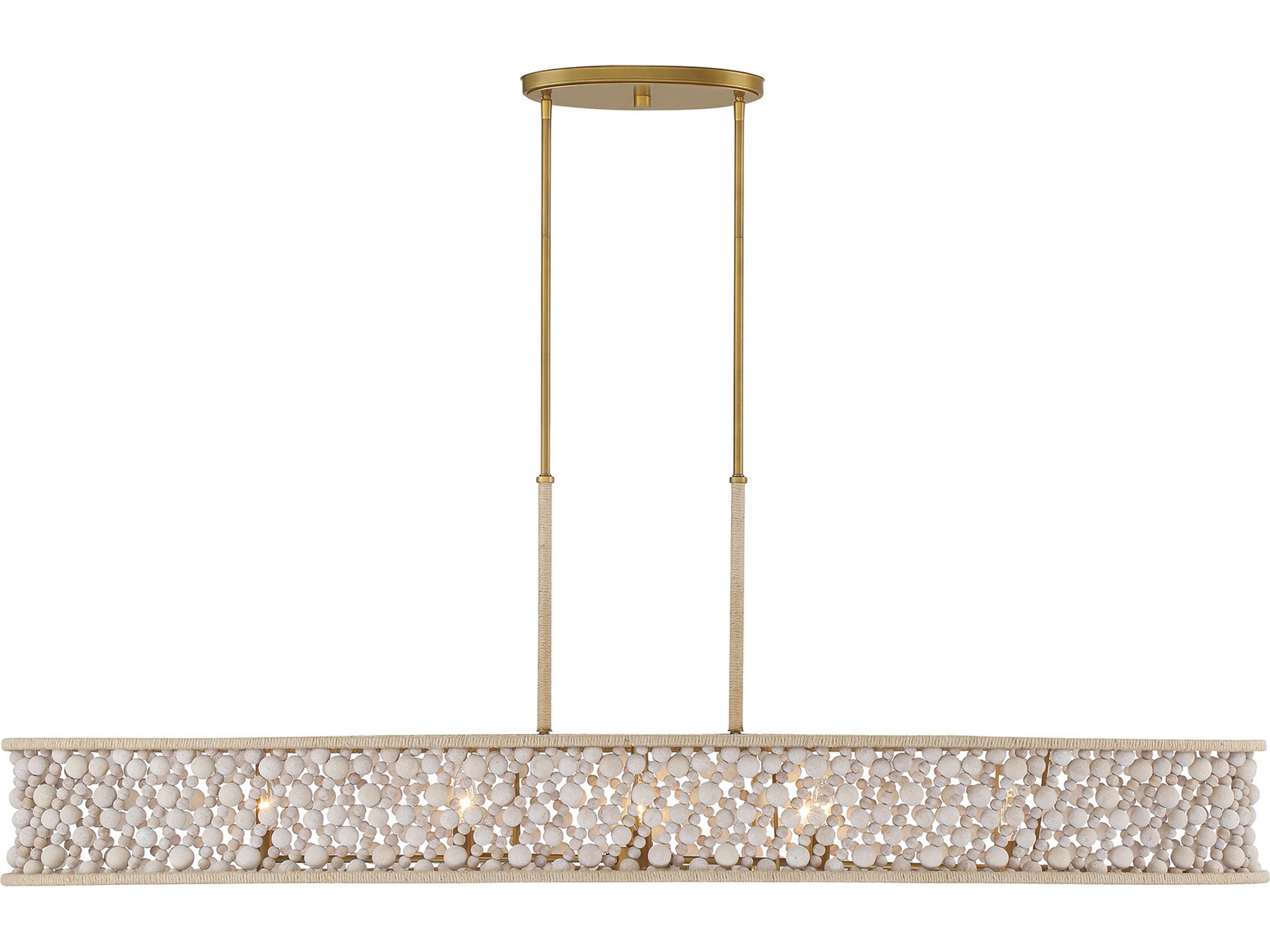 Horsmore 8-Light Painted Legacy Brass Island Pendant