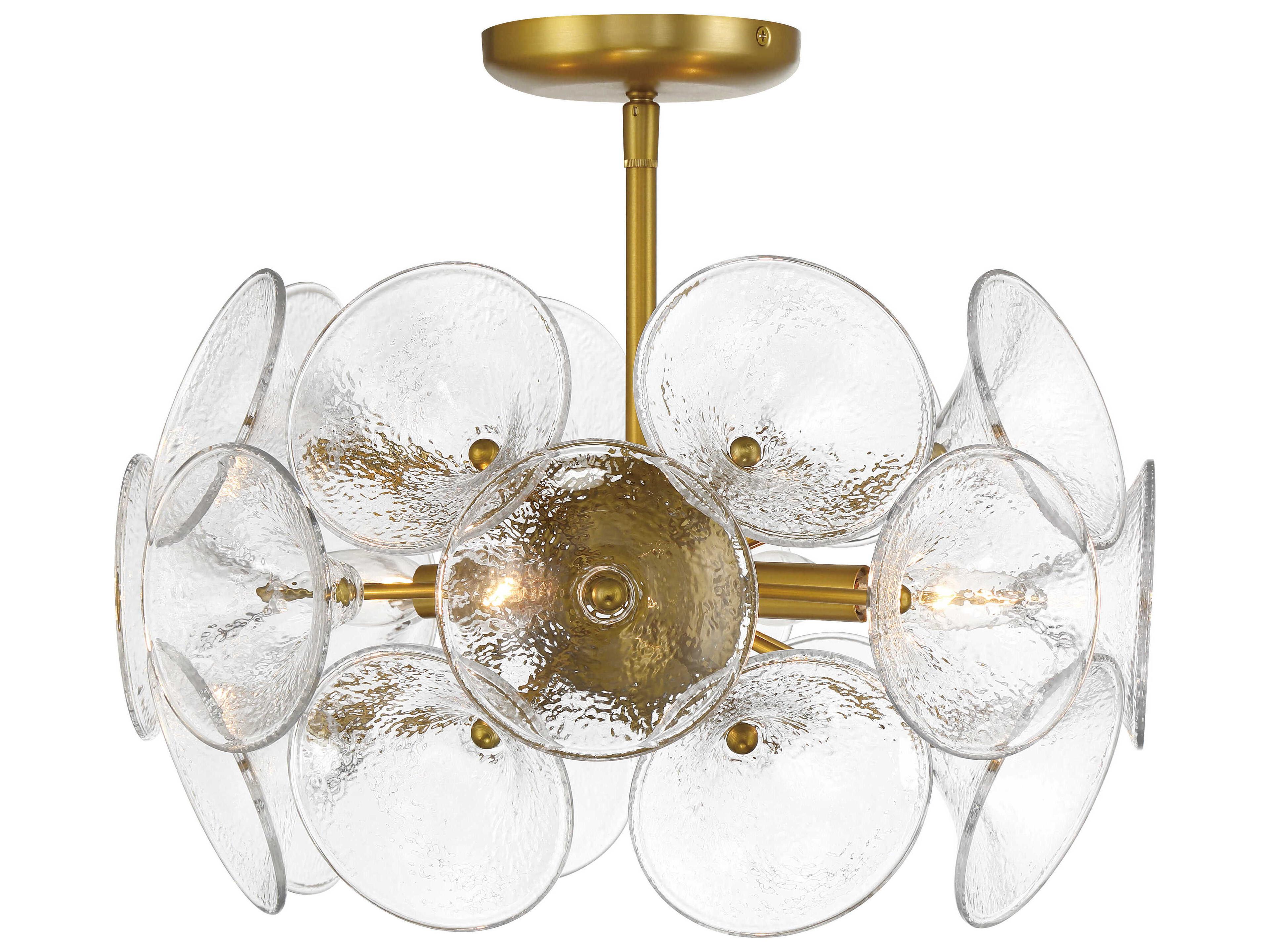 Winter 4-Light Soft Brass Sputnik Semi Flush Mount