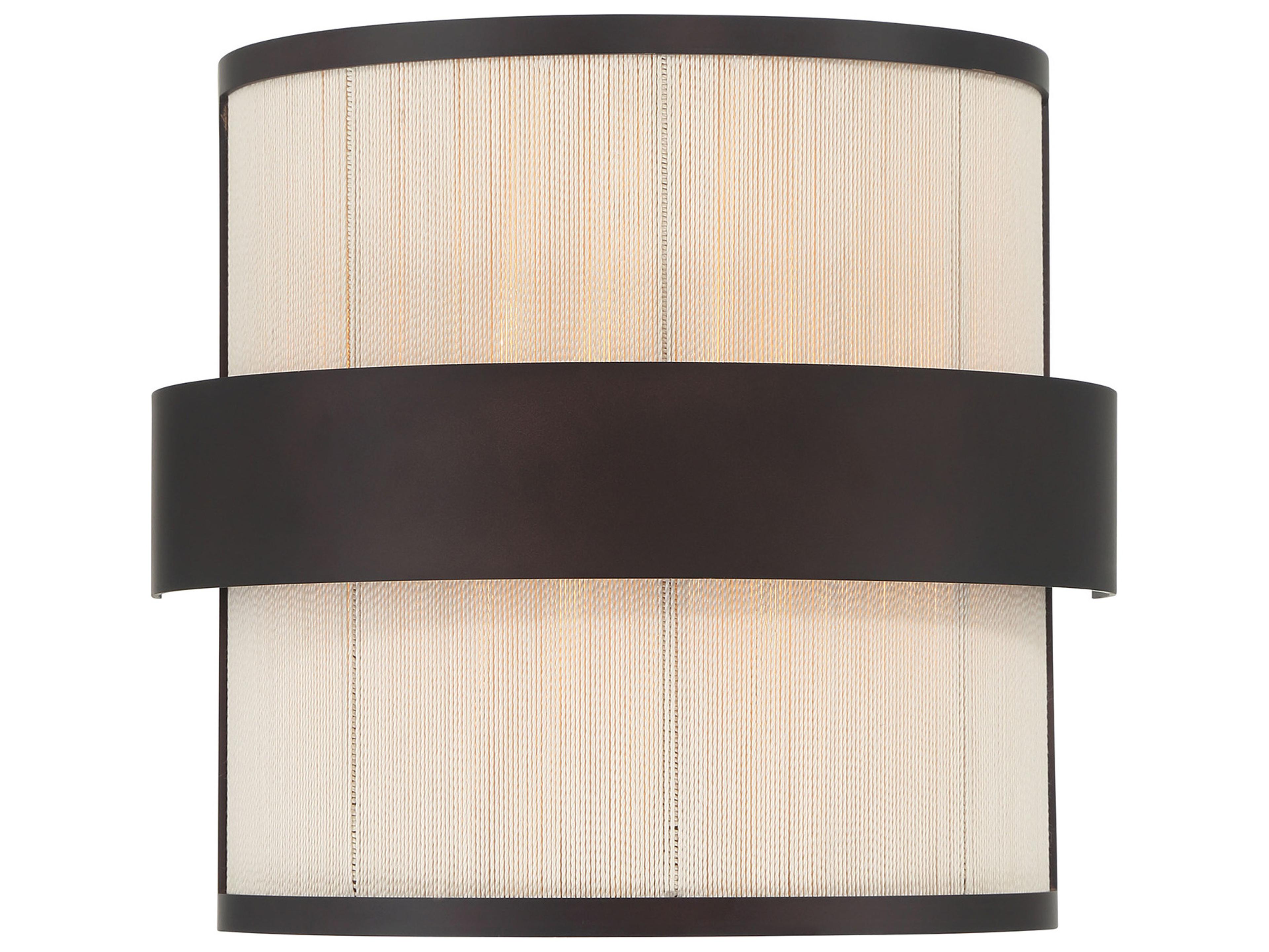 Minka Lavery Harbor Wrap 2-Light Painted Legacy Brass Dark Matte Black Wall Sconce