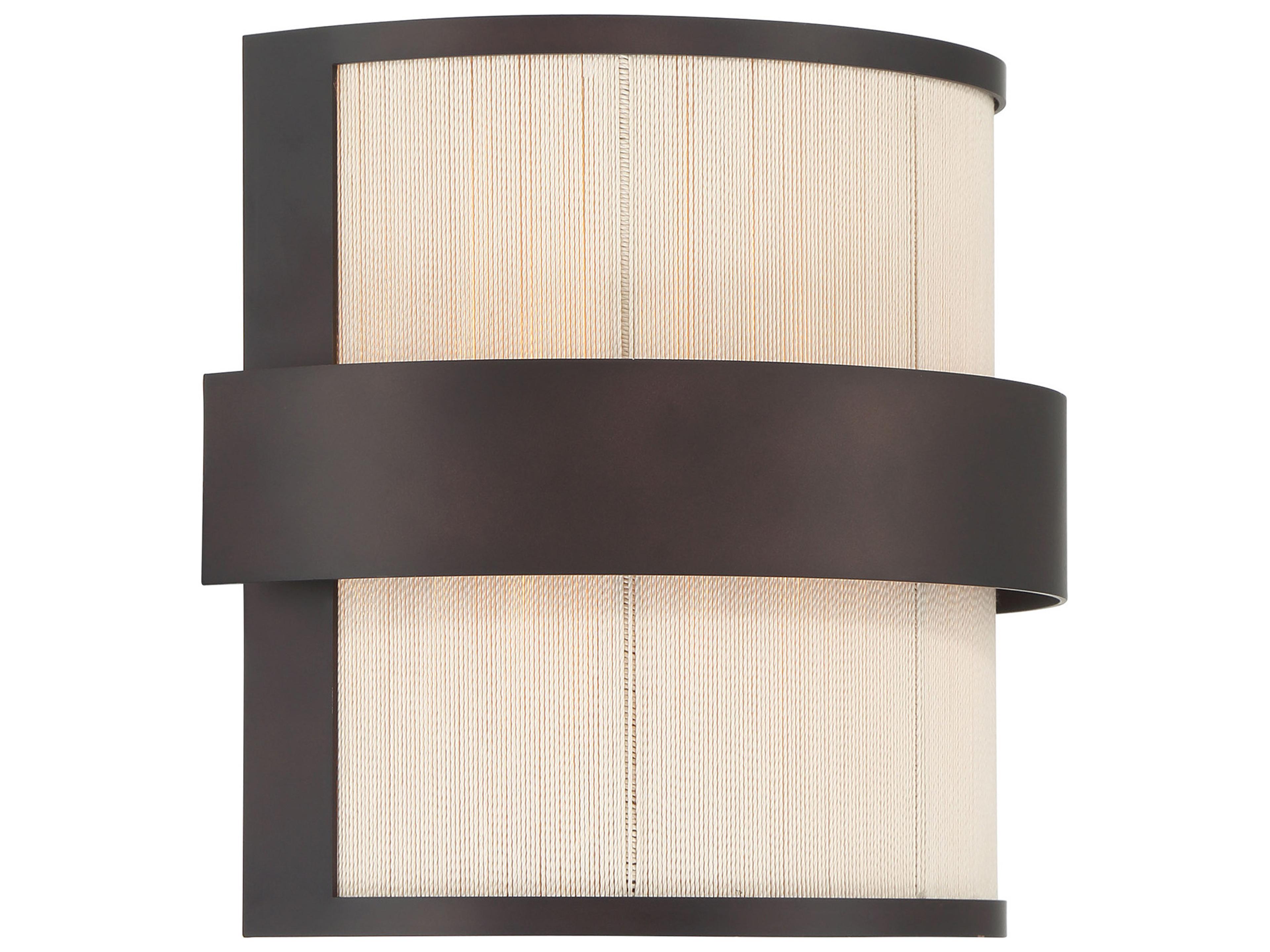 Minka Lavery Harbor Wrap 2-Light Painted Legacy Brass Dark Matte Black Wall Sconce