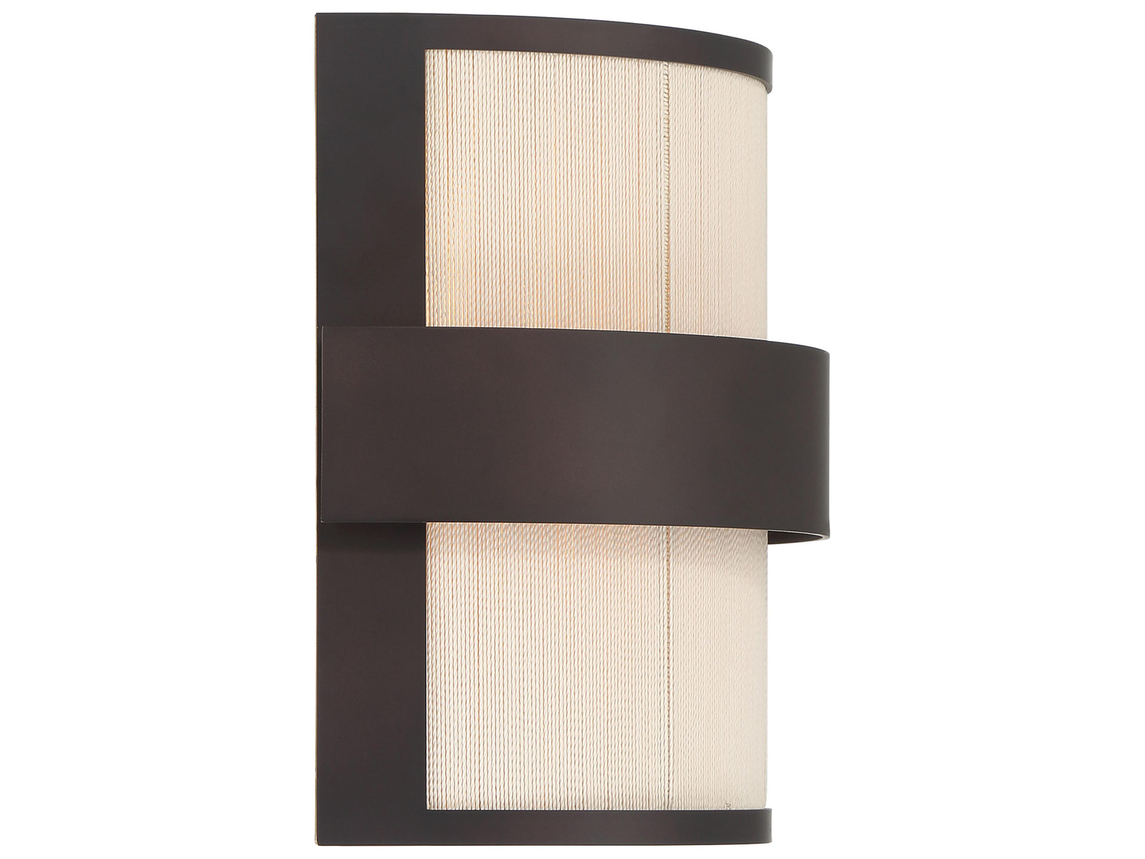 Minka Lavery Harbor Wrap 2-Light Painted Legacy Brass Dark Matte Black Wall Sconce