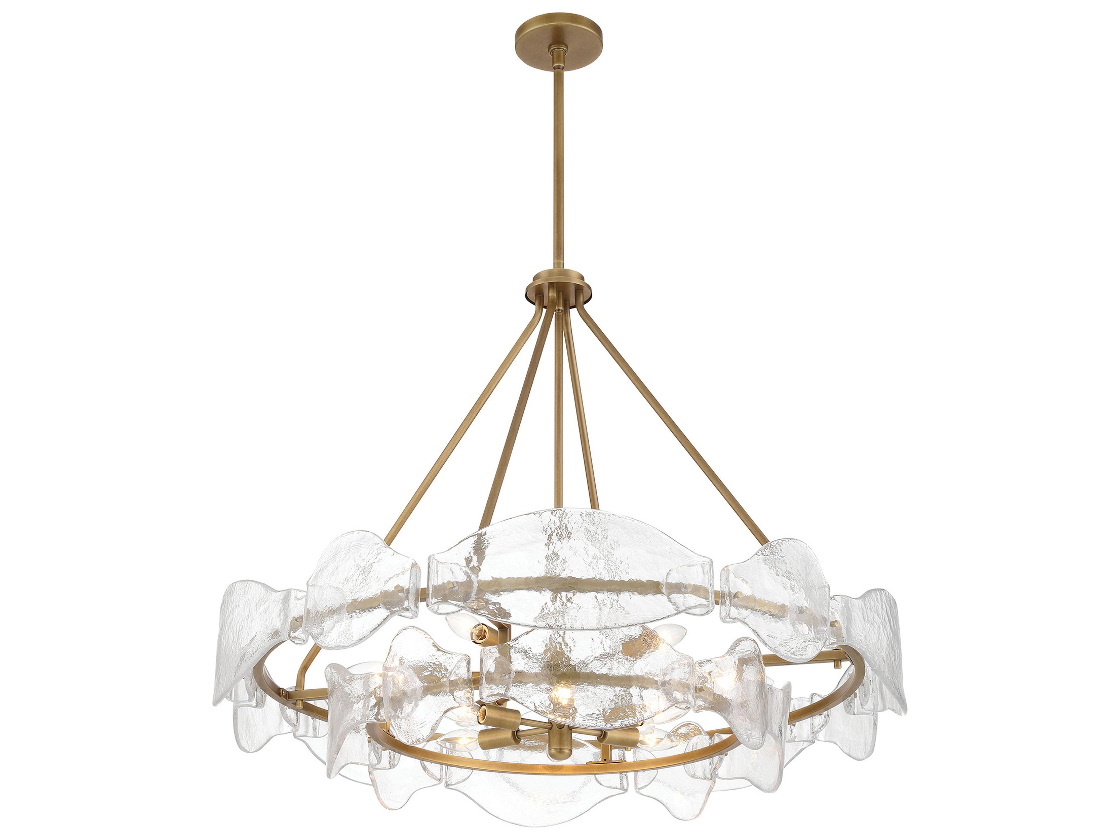 Minka Lavery Elora 12-Light Legacy Brass Round Tiered Pendant