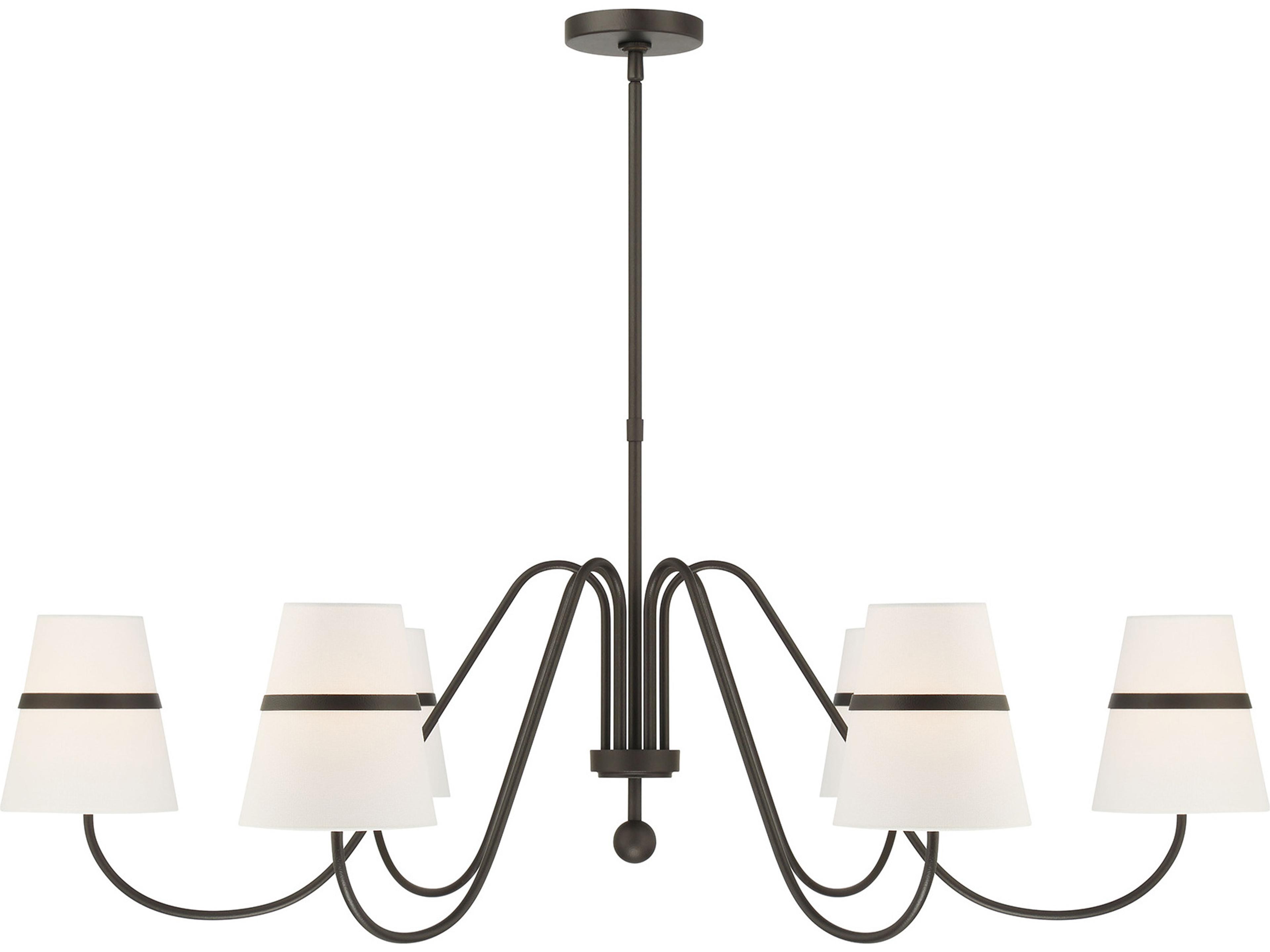 Althia 6-Light Textured Dark Bronze Candelabra Chandelier