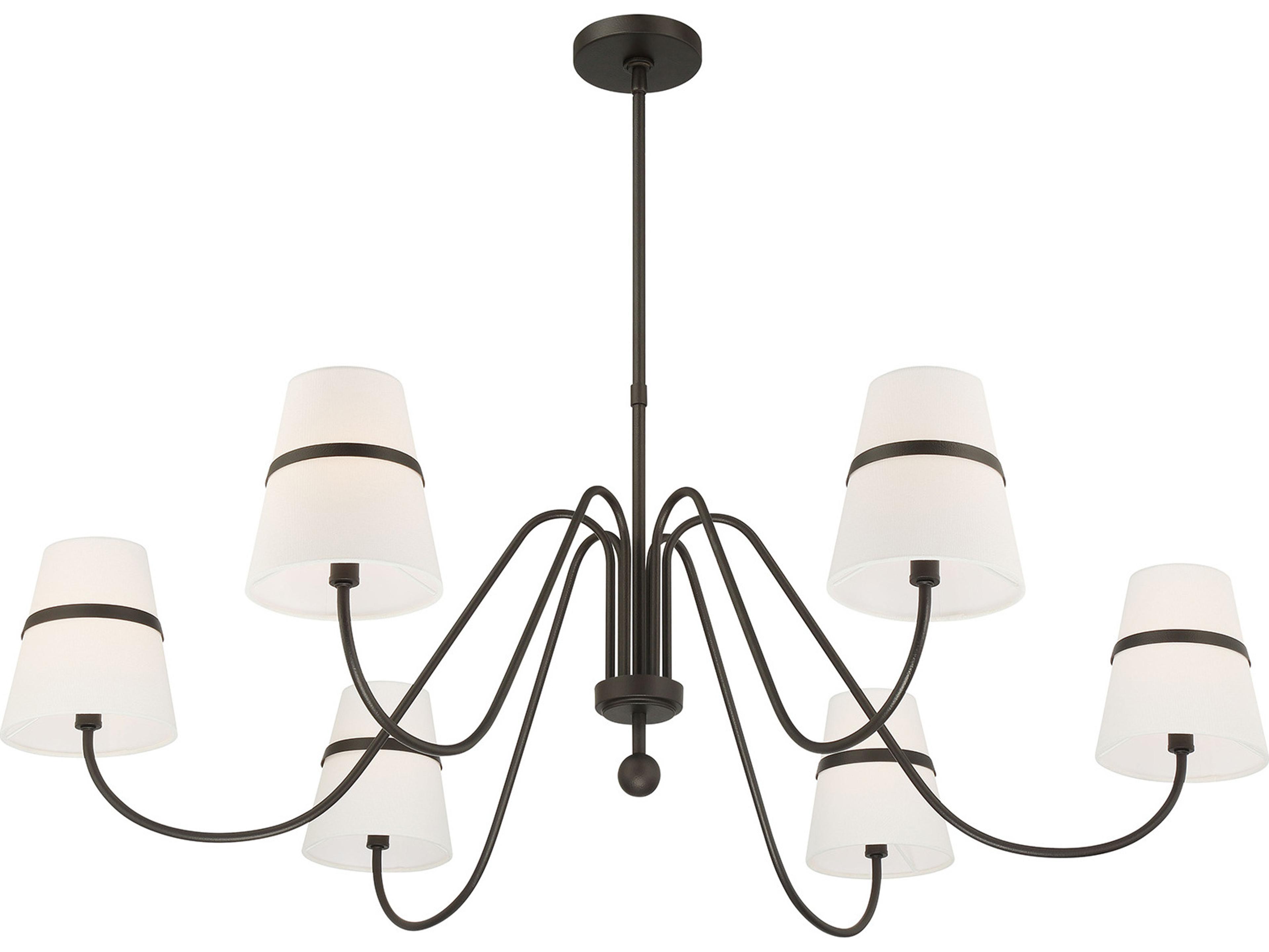 Minka Lavery Althia 6-Light Textured Dark Bronze Candelabra Chandelier
