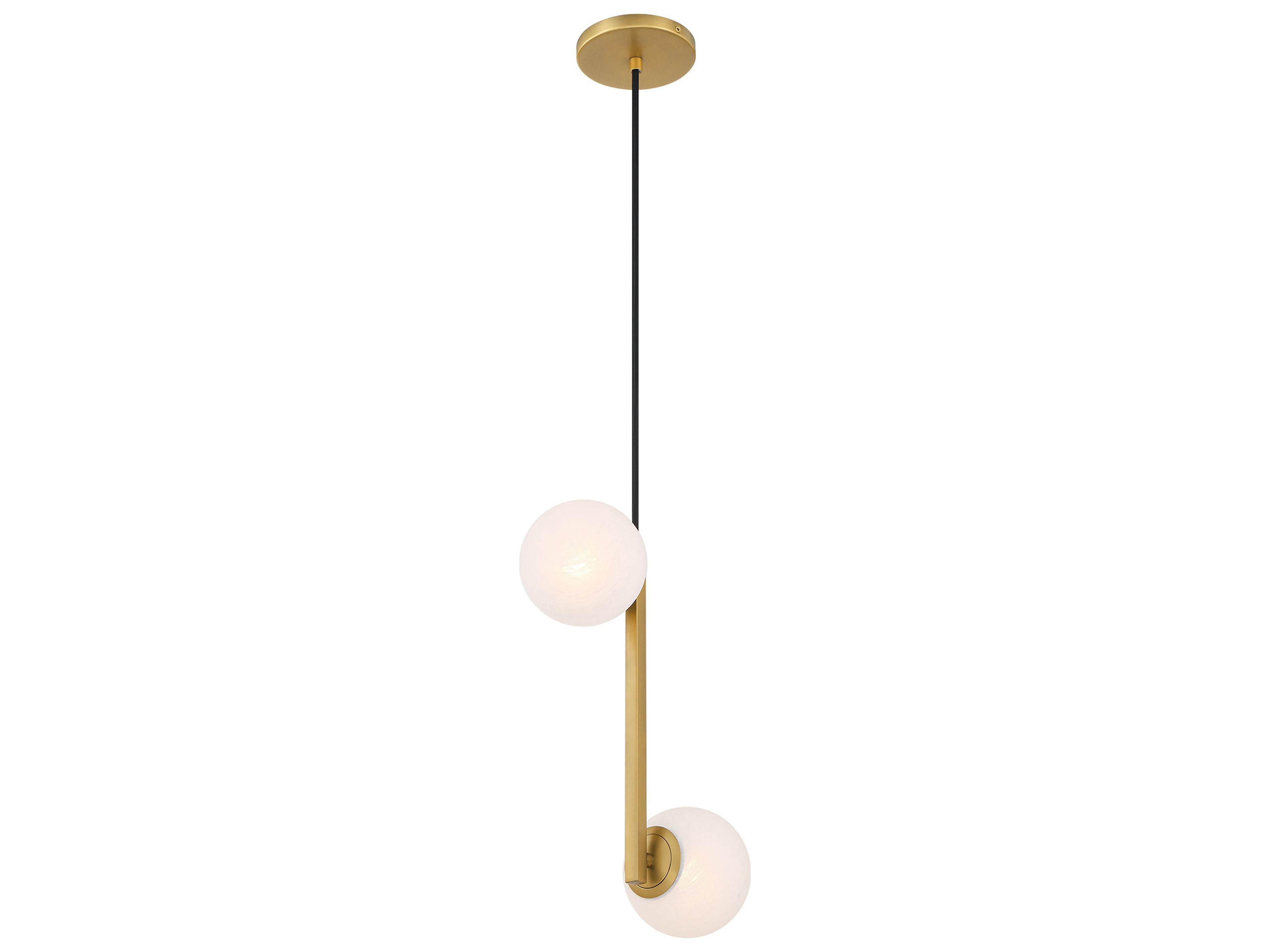 Minka Lavery Curven 2-Light Legacy Brass Globe Mini Pendant